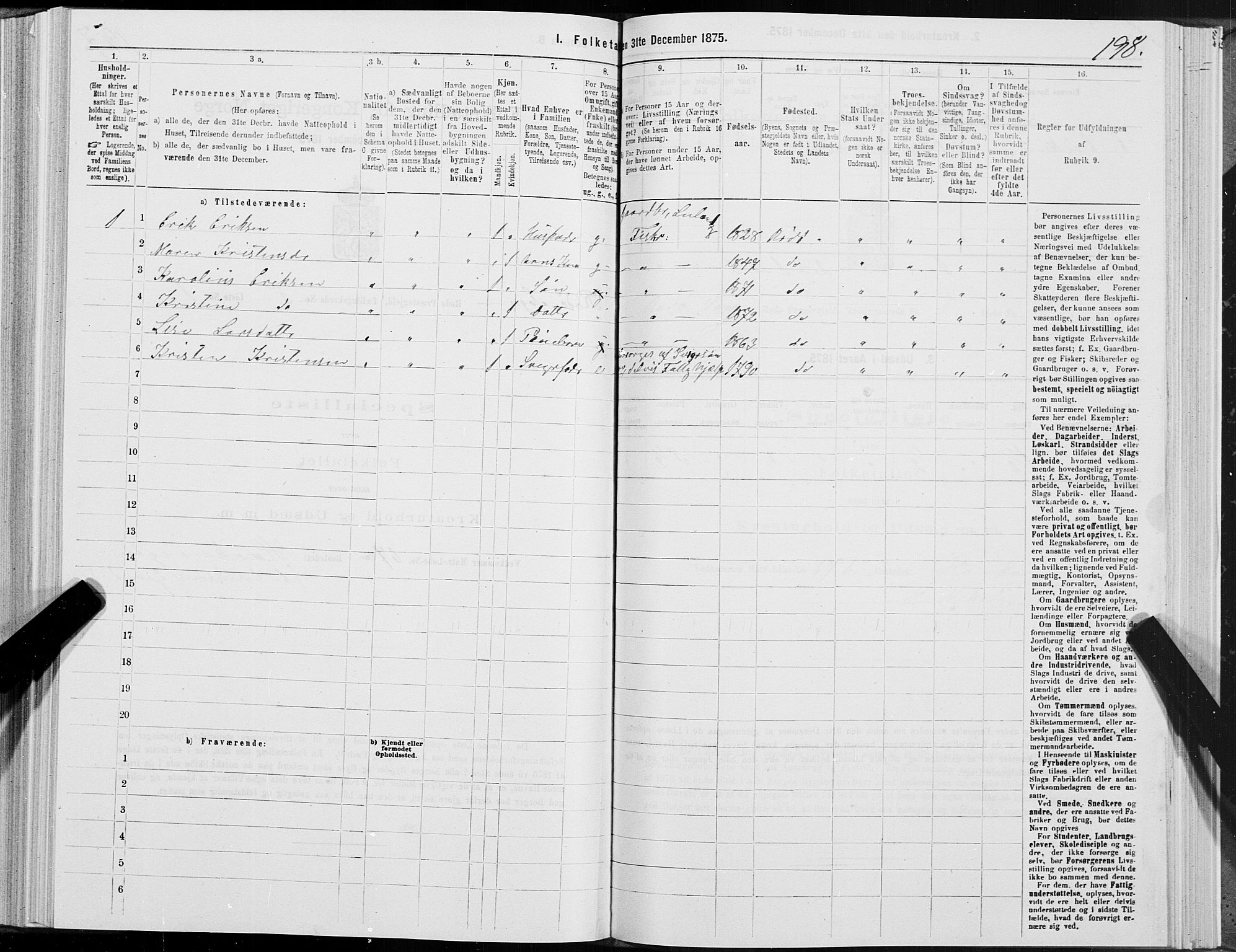 SAT, 1875 census for 1836P Rødøy, 1875, p. 2198