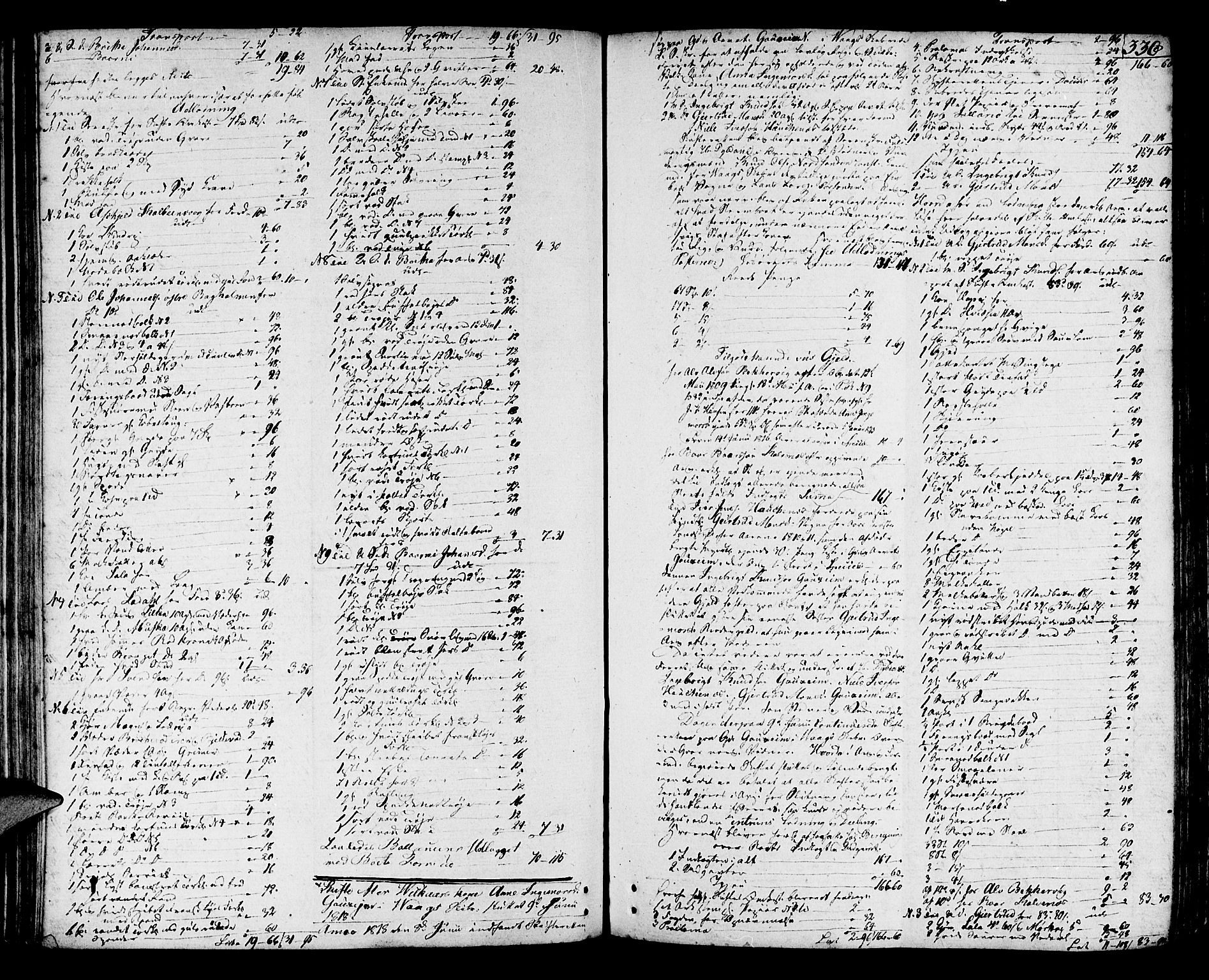 Sunnhordland sorenskrivar, SAB/A-2401/1/H/Ha/Haa/L0013: Skifteprotokollar. Register i protokoll, 1814-1819, p. 335b-336a