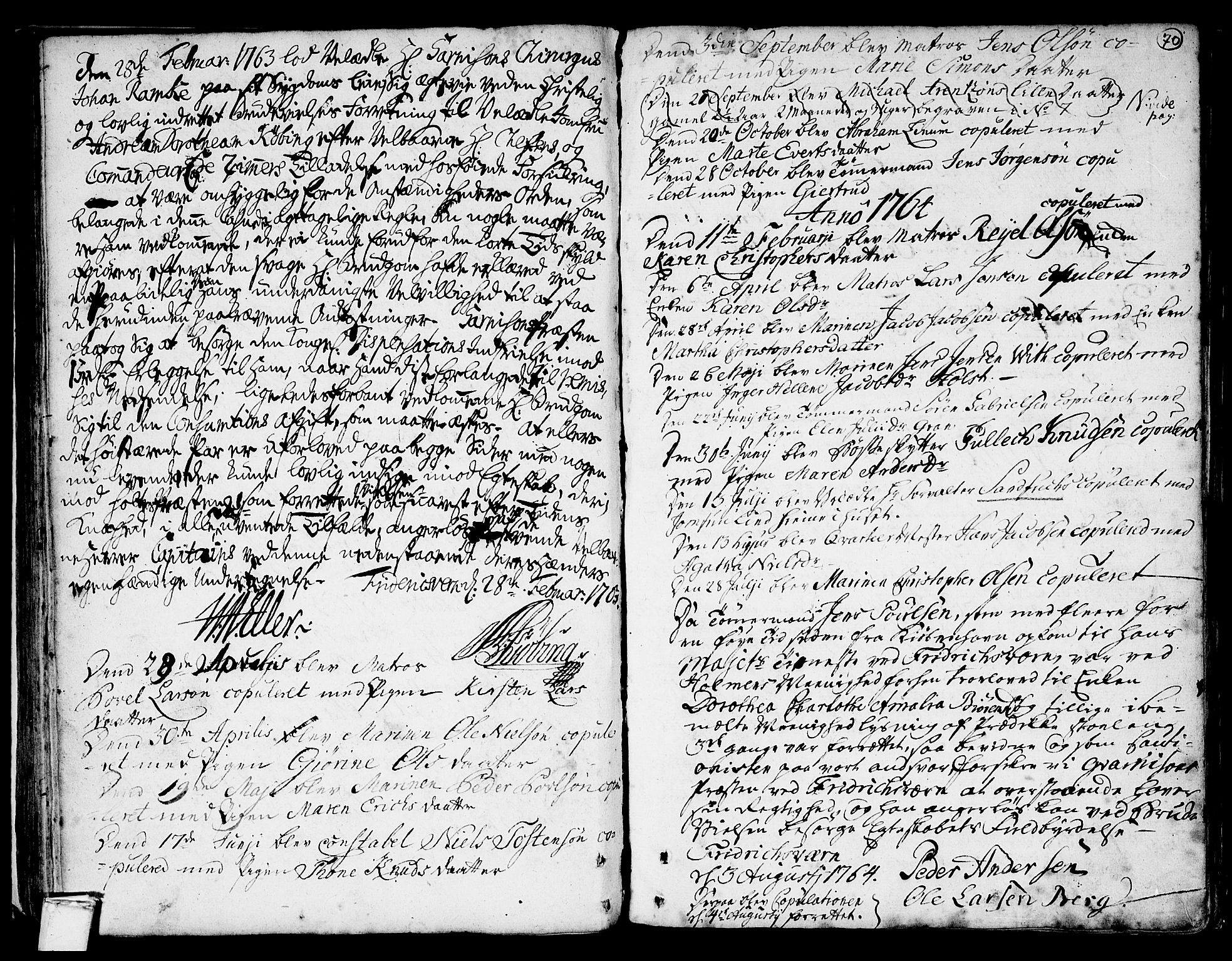 Stavern kirkebøker, SAKO/A-318/F/Fa/L0001: Parish register (official) no. 1, 1756-1782, p. 70