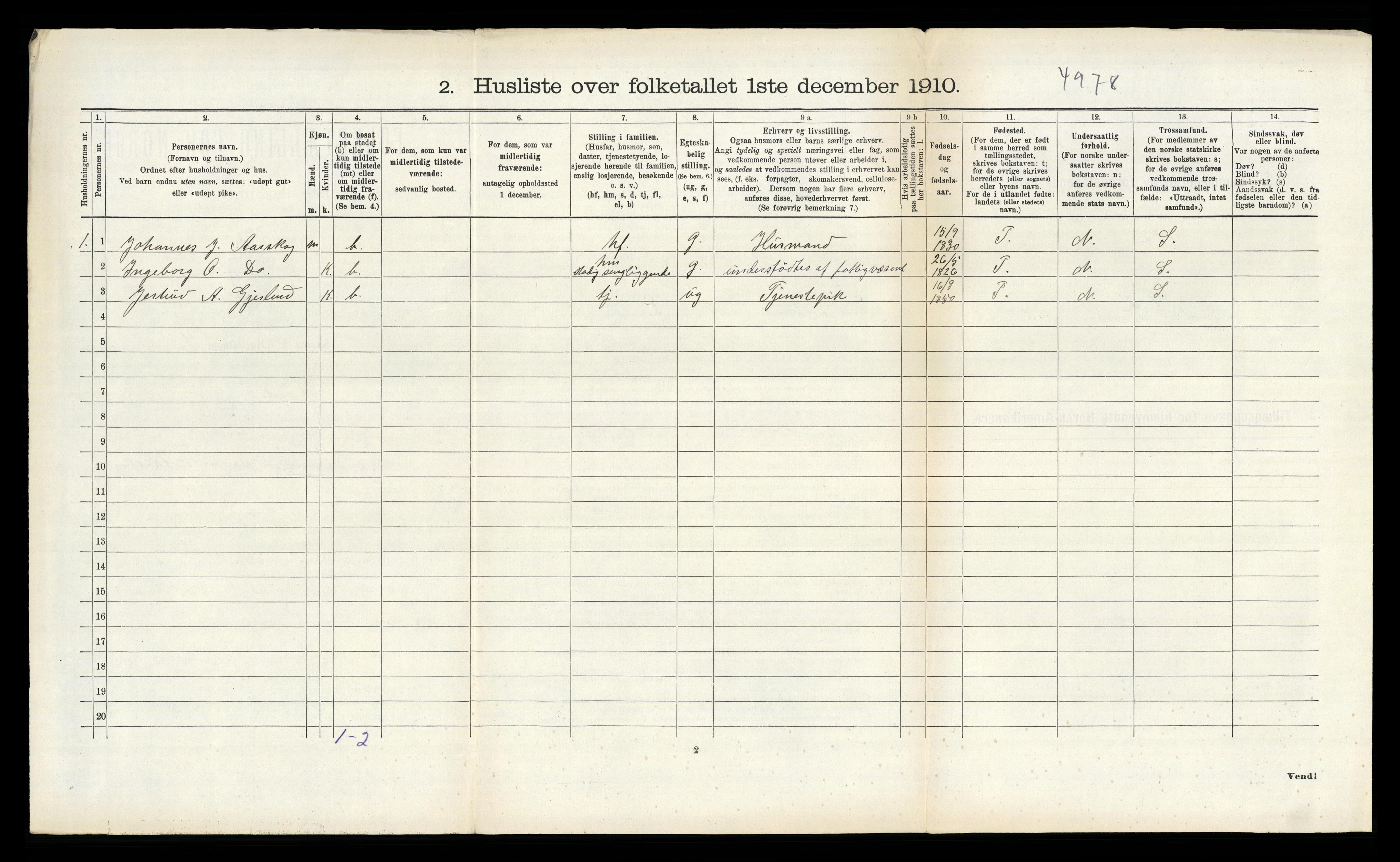 RA, 1910 census for Førde, 1910, p. 920