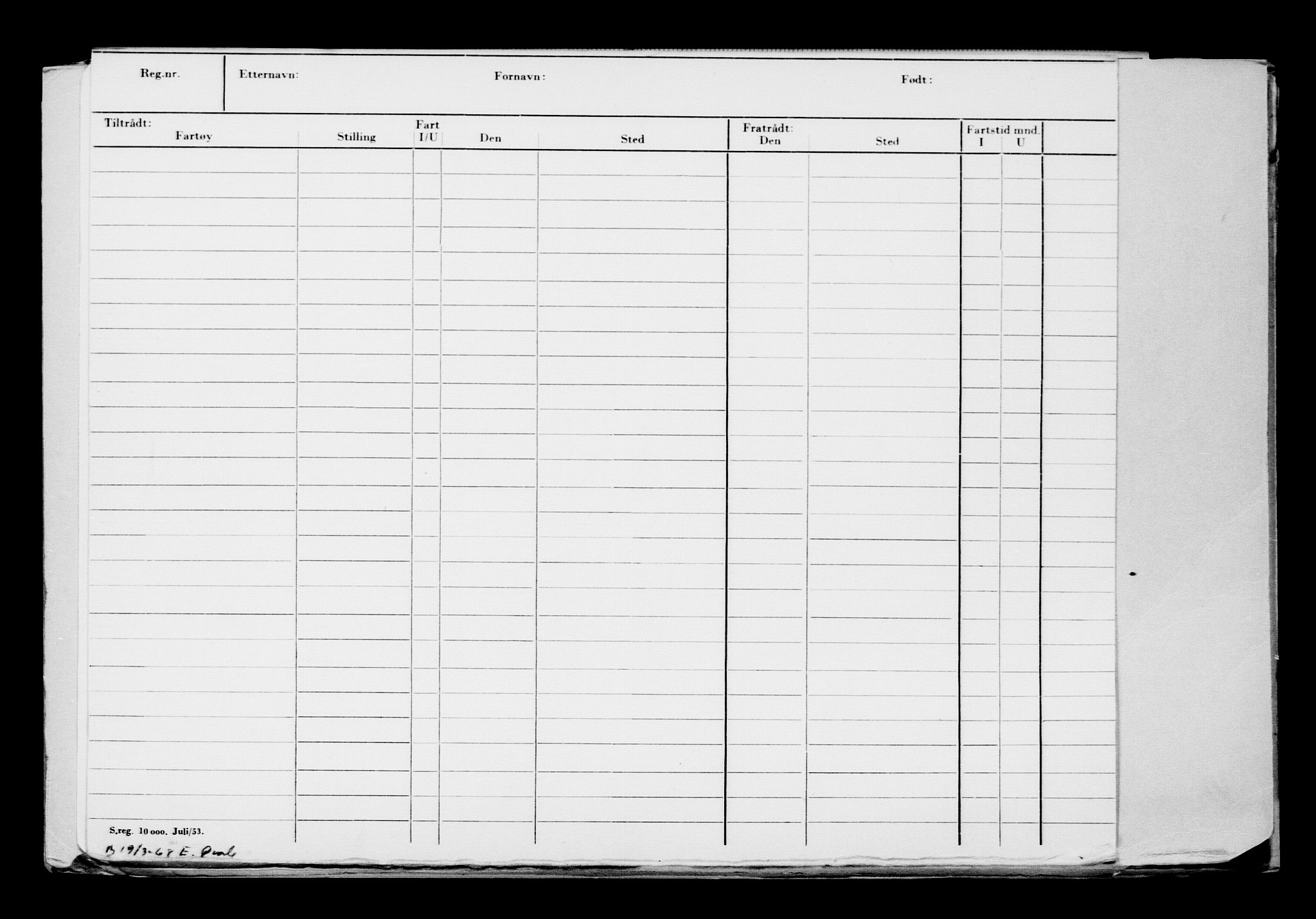 Direktoratet for sjømenn, RA/S-3545/G/Gb/L0166: Hovedkort, 1919, p. 203