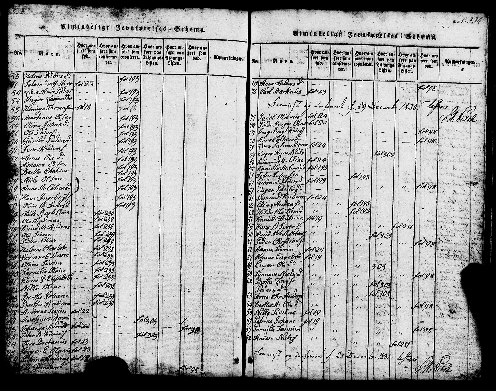 Ministerialprotokoller, klokkerbøker og fødselsregistre - Møre og Romsdal, SAT/A-1454/537/L0520: Parish register (copy) no. 537C01, 1819-1868, p. 334