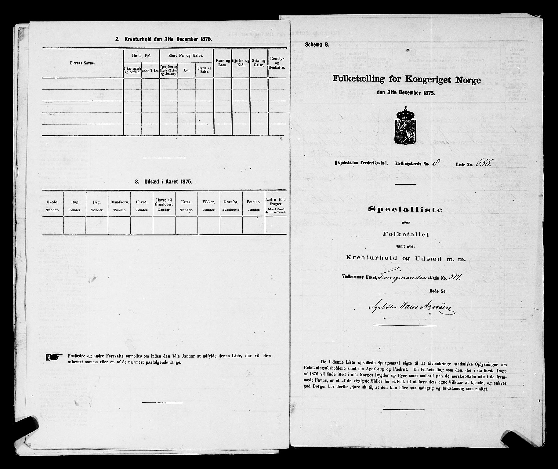 RA, 1875 census for 0103B Fredrikstad/Fredrikstad, 1875, p. 1510