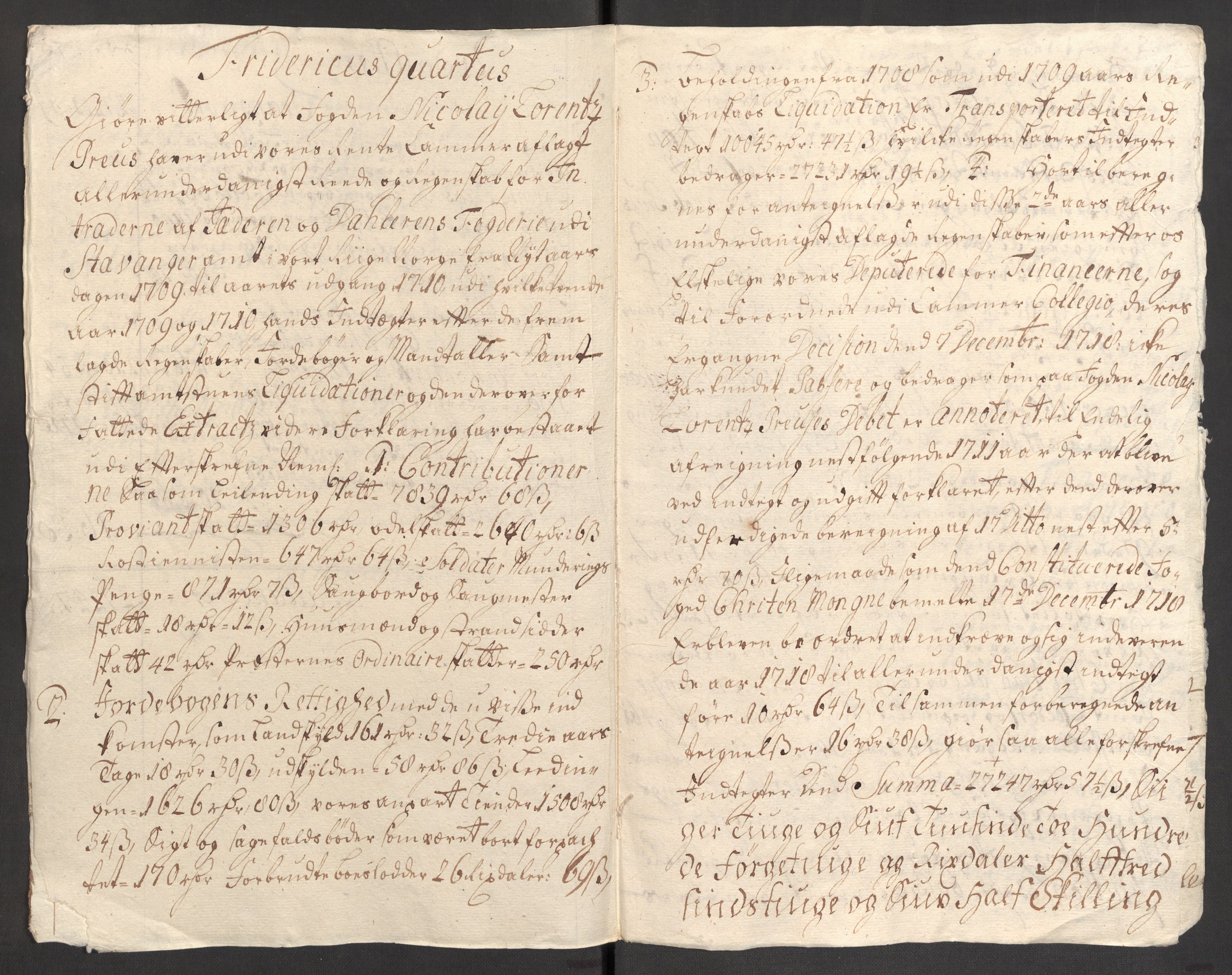 Rentekammeret inntil 1814, Reviderte regnskaper, Fogderegnskap, AV/RA-EA-4092/R46/L2734: Fogderegnskap Jæren og Dalane, 1709-1710, p. 230