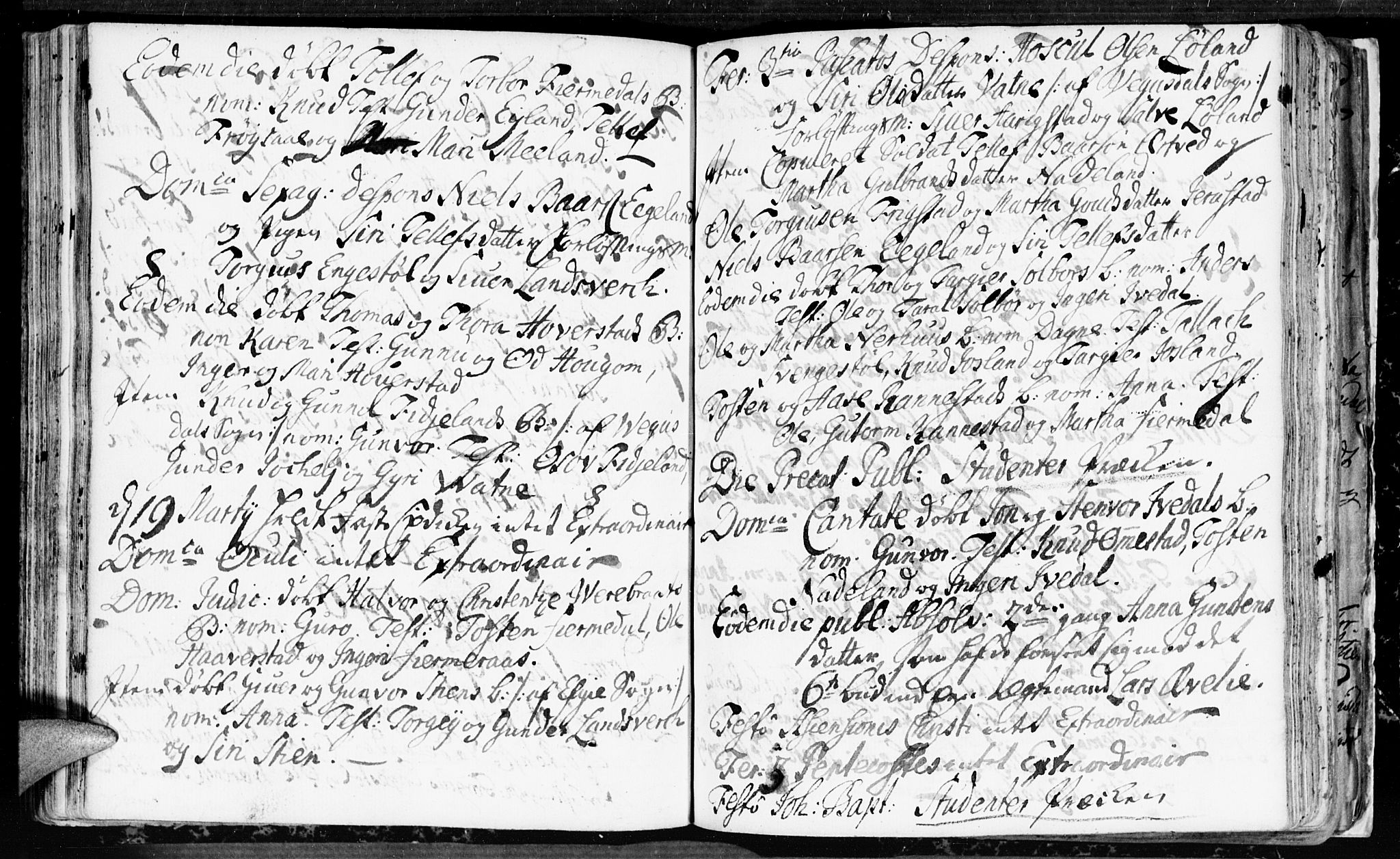 Evje sokneprestkontor, AV/SAK-1111-0008/F/Fa/Fac/L0001: Parish register (official) no. A 1, 1705-1764, p. 199-200