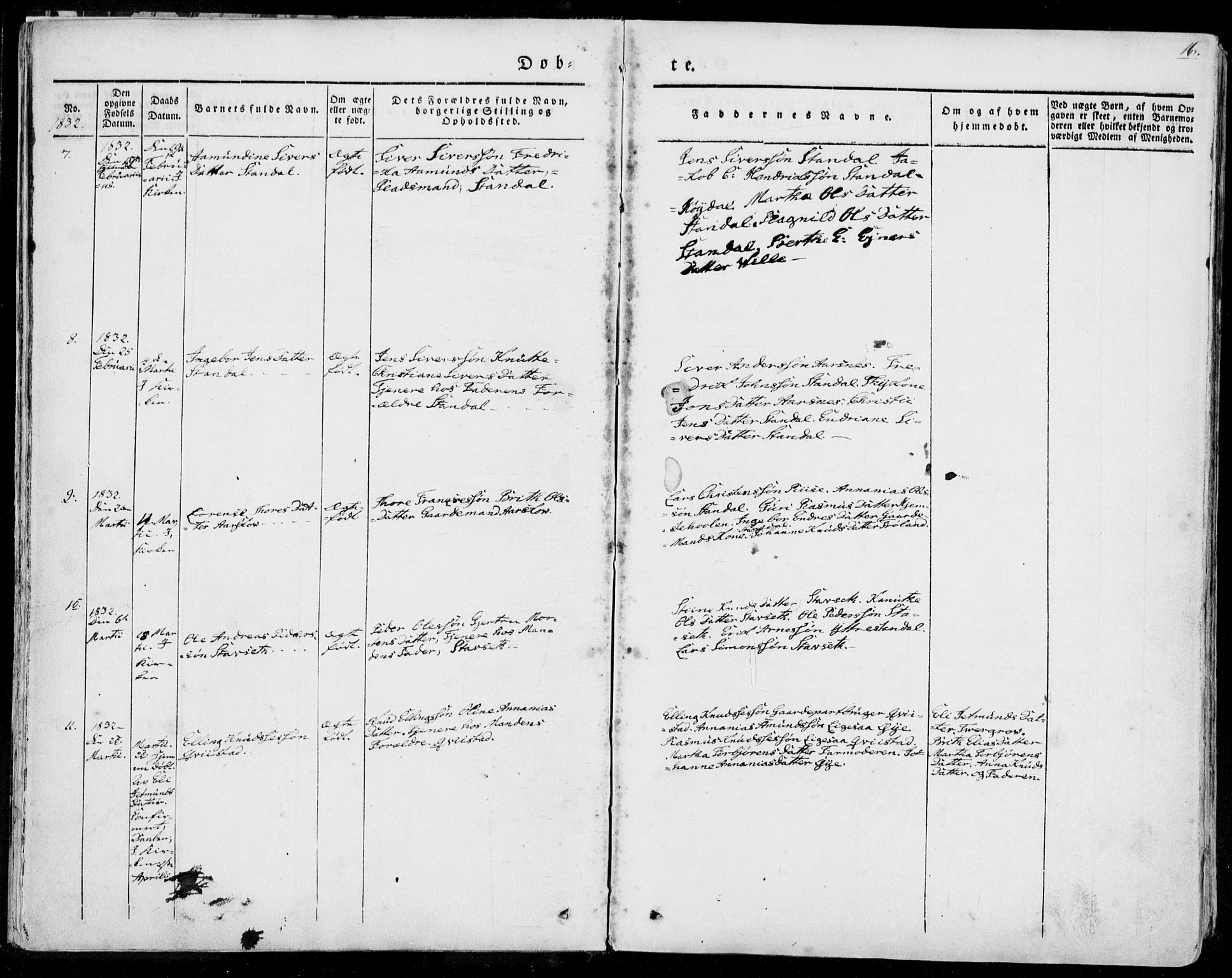 Ministerialprotokoller, klokkerbøker og fødselsregistre - Møre og Romsdal, AV/SAT-A-1454/515/L0208: Parish register (official) no. 515A04, 1830-1846, p. 16