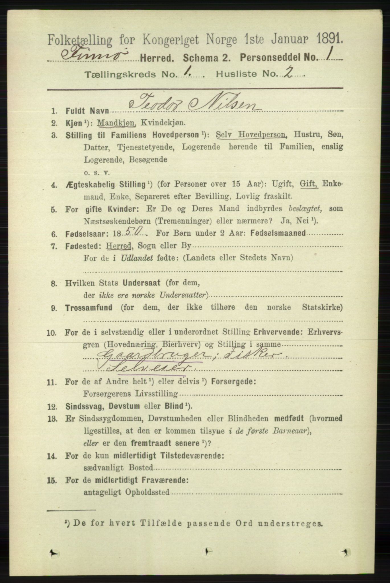 RA, 1891 census for 1141 Finnøy, 1891, p. 60