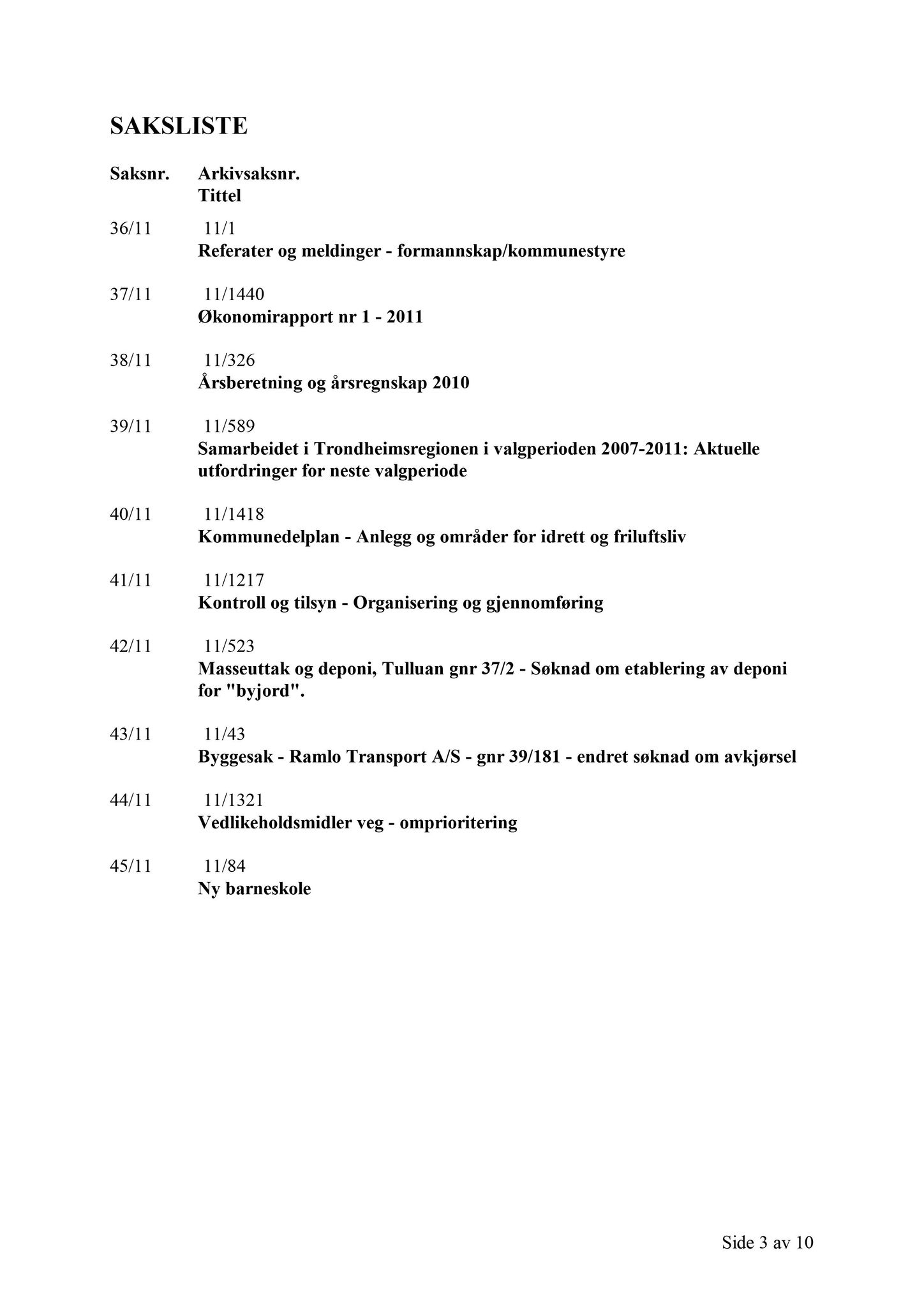 Klæbu Kommune, TRKO/KK/02-FS/L004: Formannsskapet - Møtedokumenter, 2011, p. 1194