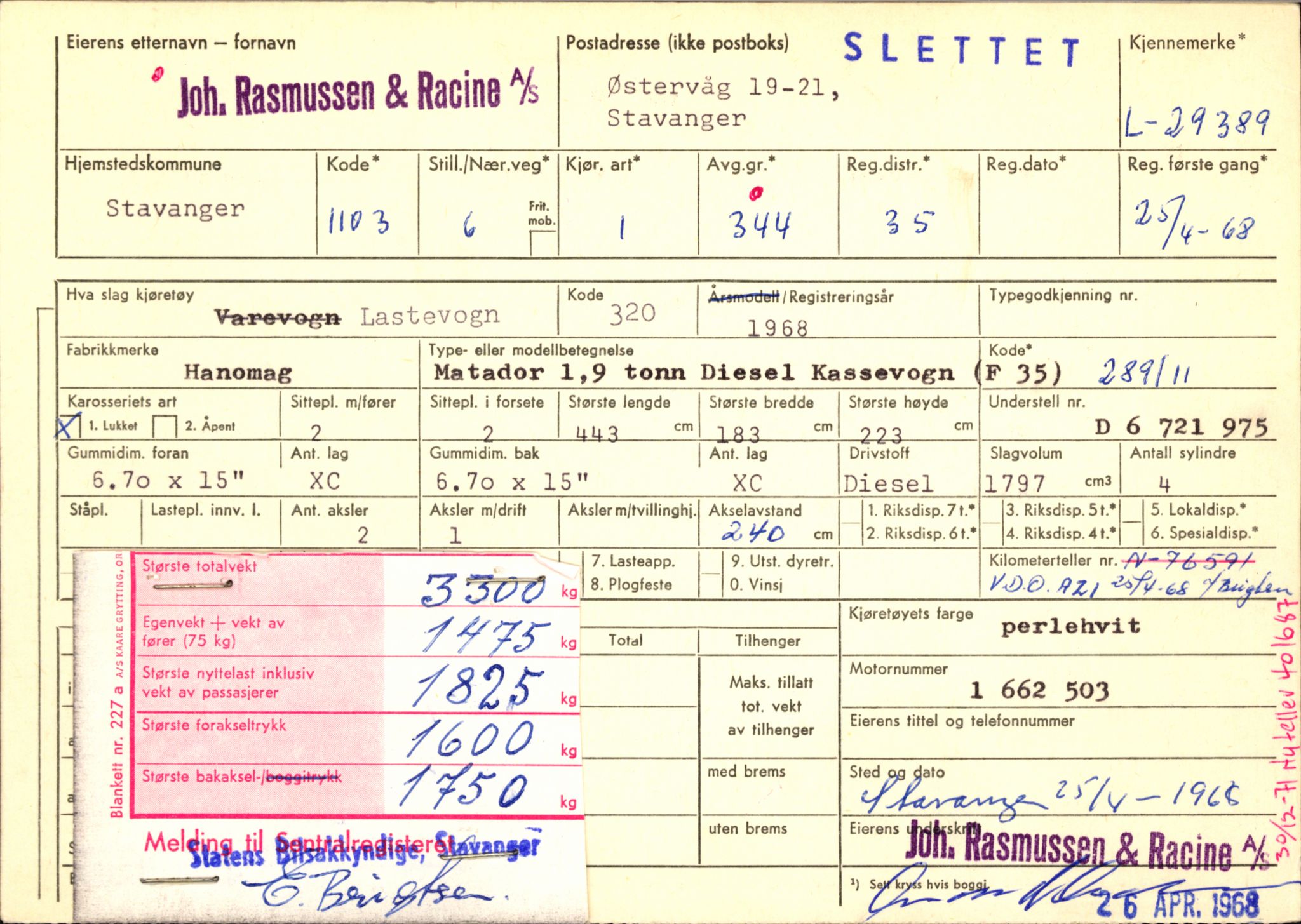 Stavanger trafikkstasjon, AV/SAST-A-101942/0/F/L0048: L-29100 - L-29899, 1930-1971, p. 787