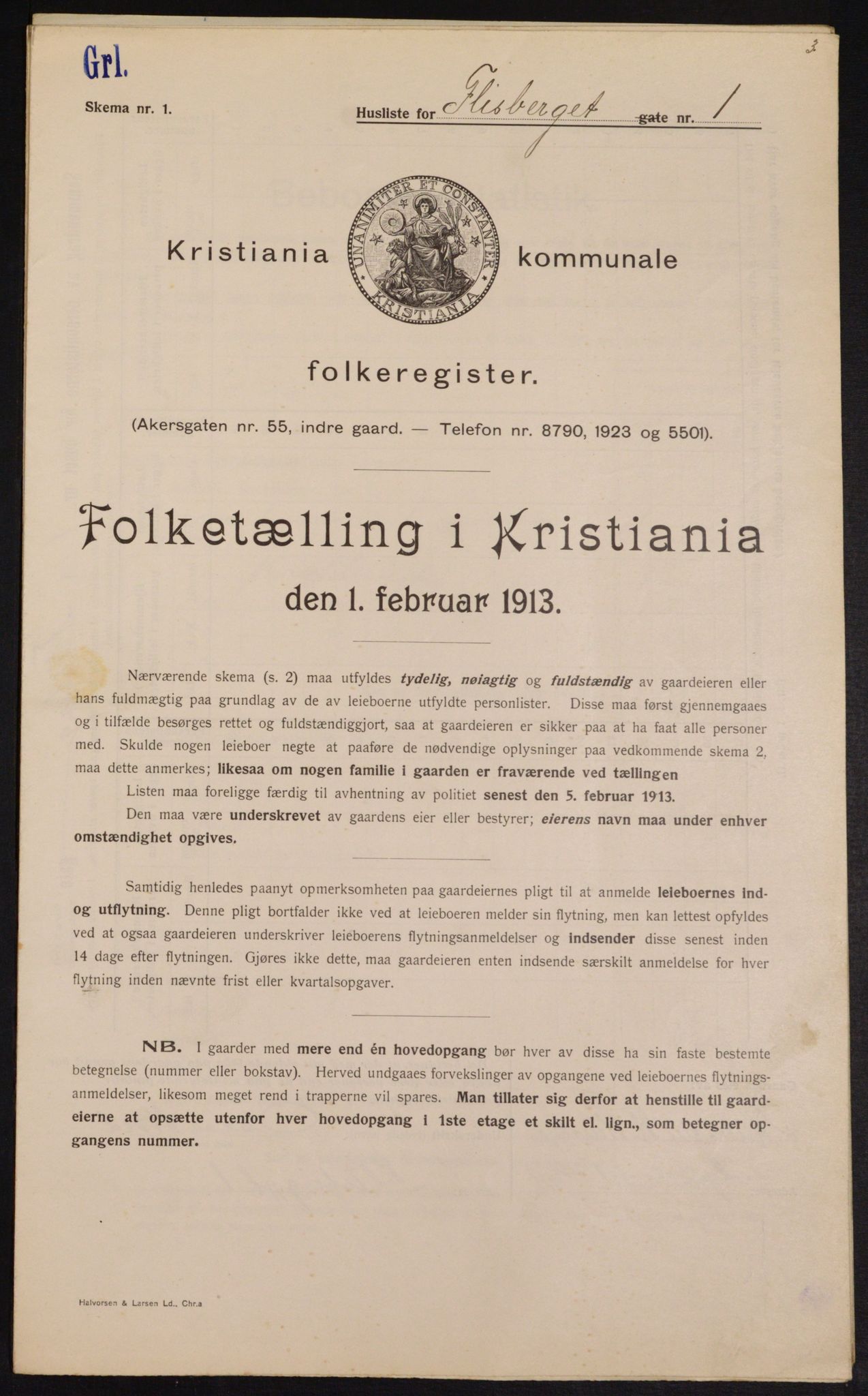 OBA, Municipal Census 1913 for Kristiania, 1913, p. 24753