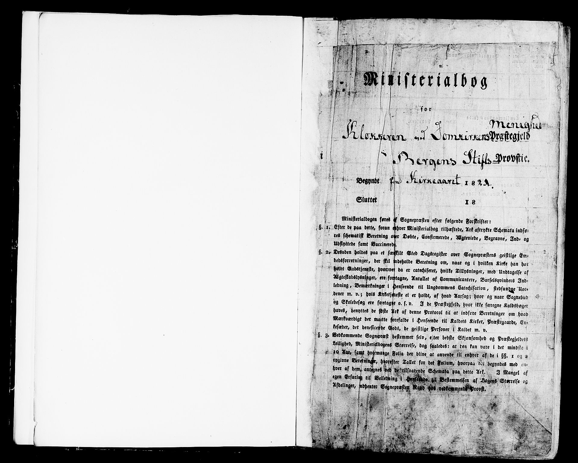 Domkirken sokneprestembete, SAB/A-74801/H/Hab/L0005: Parish register (copy) no. A 5, 1821-1830