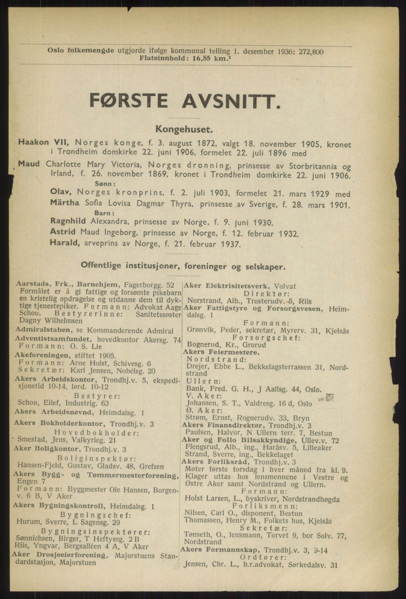 Kristiania/Oslo adressebok, PUBL/-, 1937, p. 1
