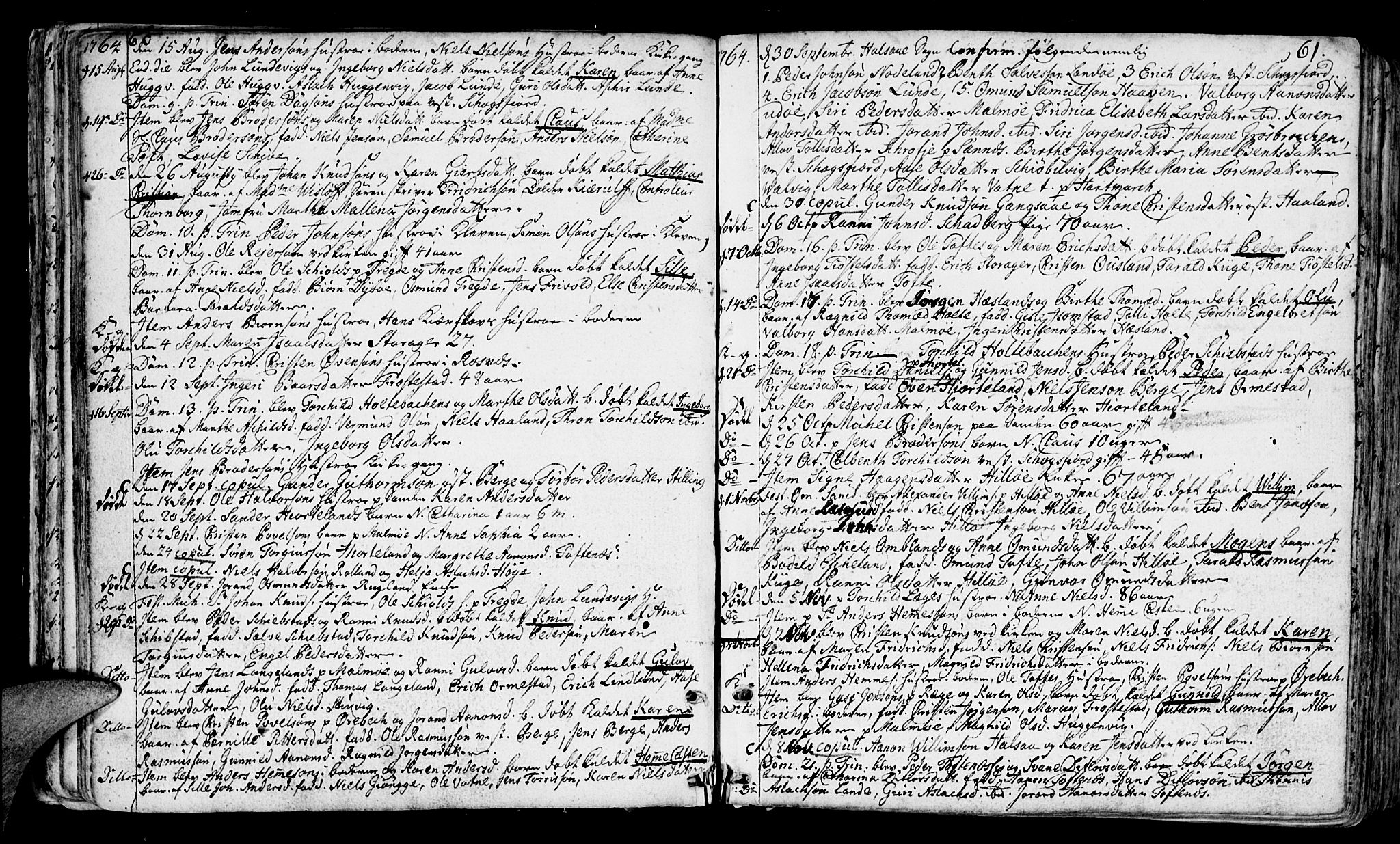 Mandal sokneprestkontor, SAK/1111-0030/F/Fa/Faa/L0003: Parish register (official) no. A 3, 1748-1794, p. 60-61