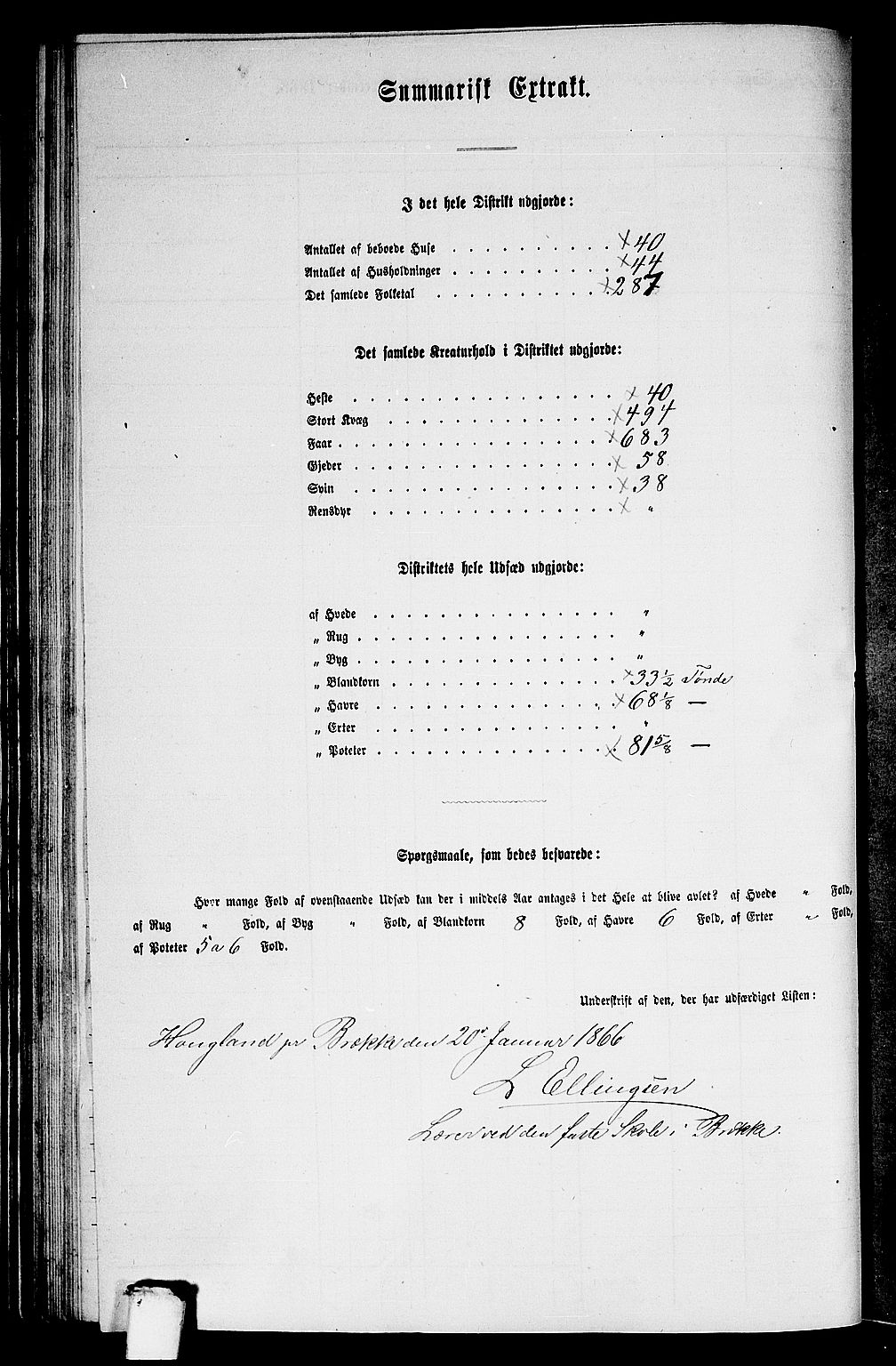 RA, 1865 census for Lavik, 1865, p. 85