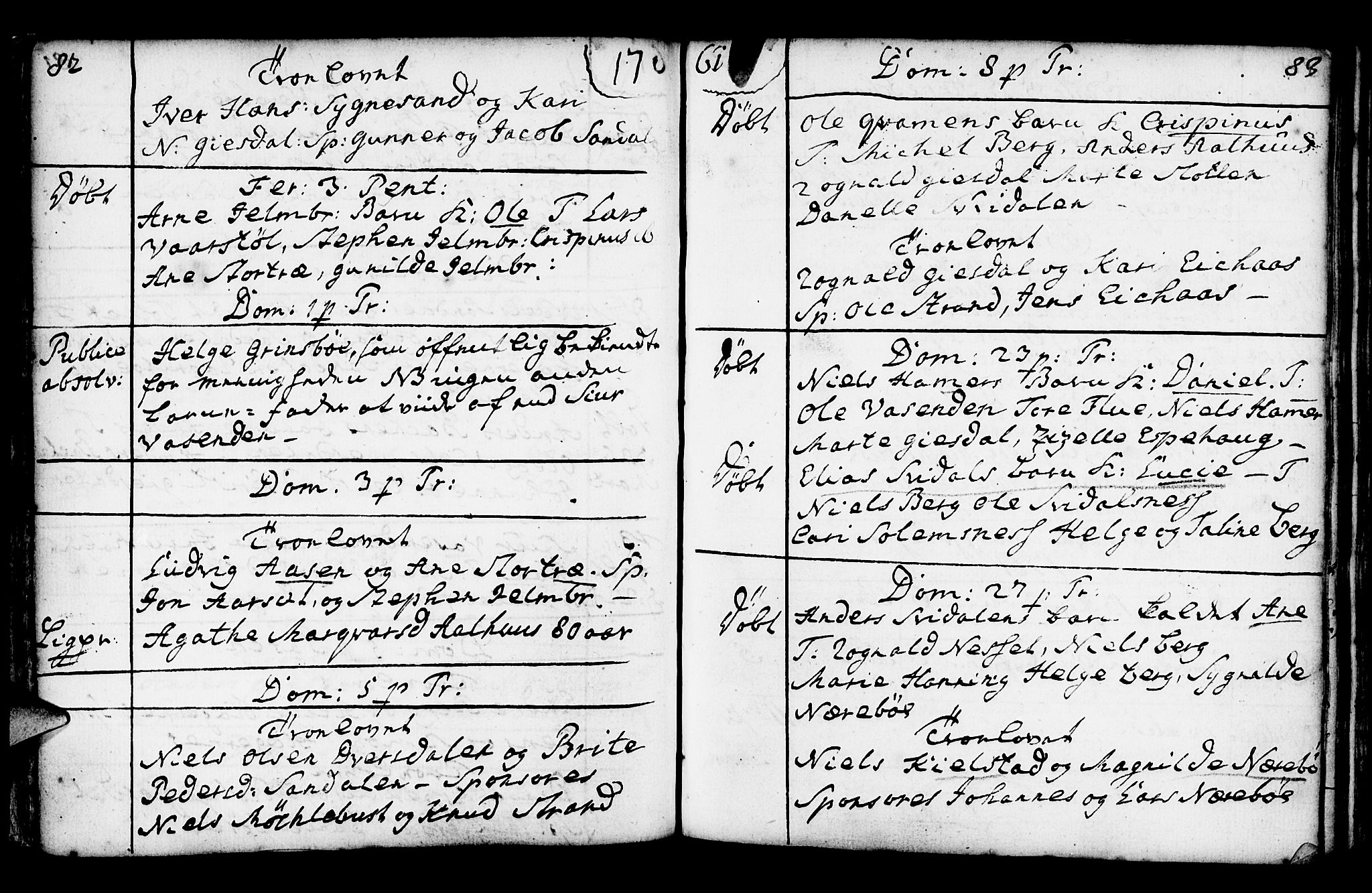 Jølster sokneprestembete, SAB/A-80701/H/Haa/Haaa/L0003: Parish register (official) no. A 3, 1748-1789, p. 82-83
