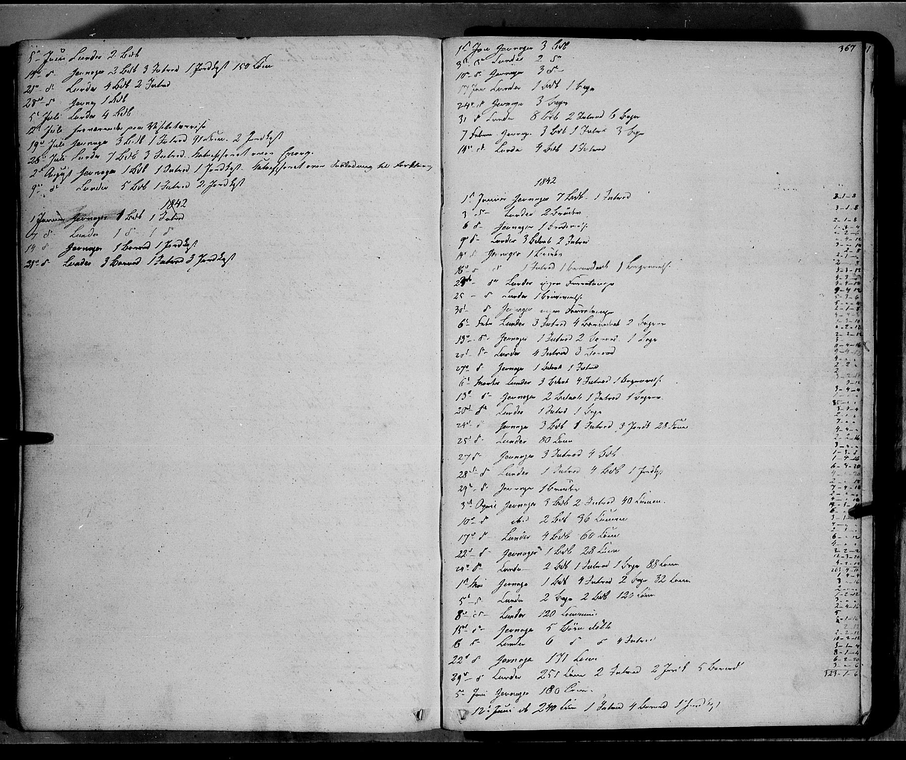 Jevnaker prestekontor, SAH/PREST-116/H/Ha/Haa/L0006: Parish register (official) no. 6, 1837-1857, p. 367