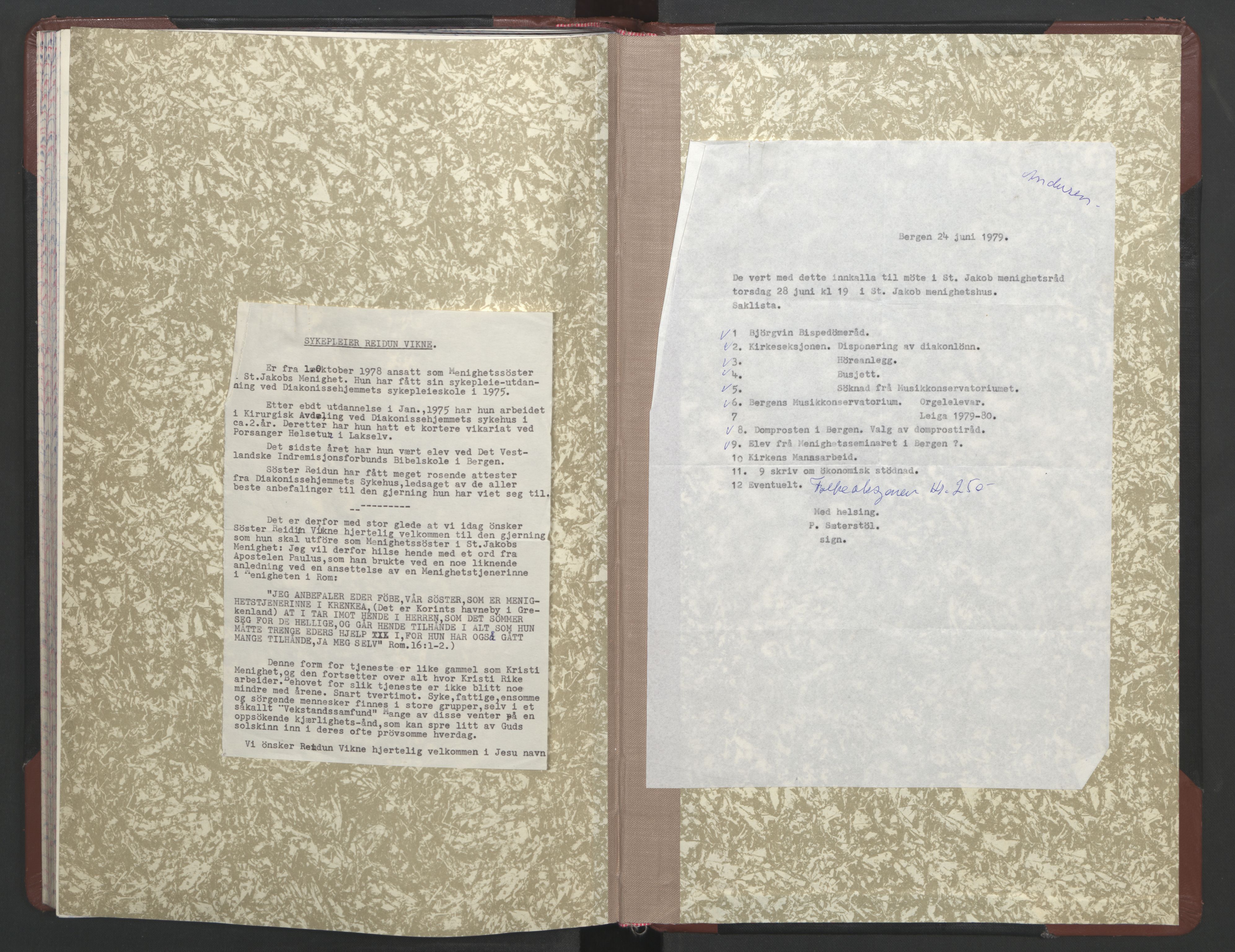 St. Jacob sokneprestembete, SAB/A-78001/H/Haa/L0016: Diary records no. E 5, 1974-1981
