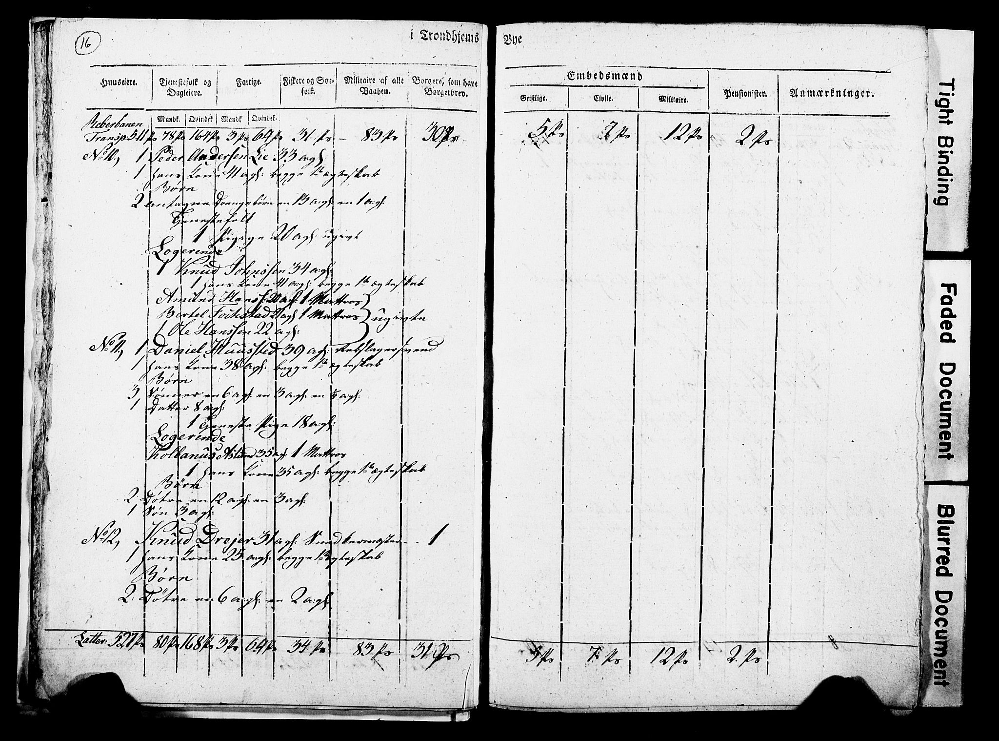 RA, Census 1815 for Trondheim, 1815, p. 15