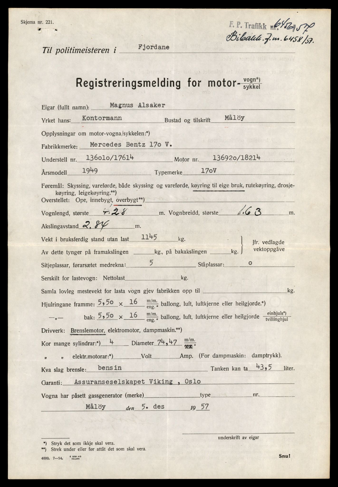 Møre og Romsdal vegkontor - Ålesund trafikkstasjon, AV/SAT-A-4099/F/Fe/L0046: Registreringskort for kjøretøy T 14445 - T 14579, 1927-1998