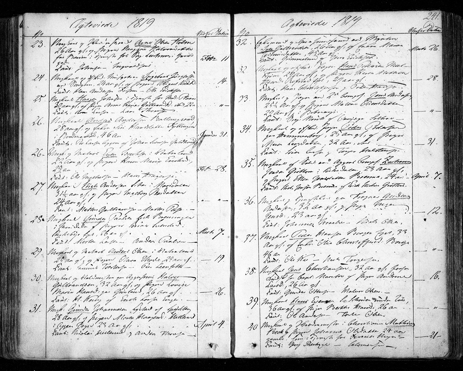 Aker prestekontor kirkebøker, SAO/A-10861/F/L0011: Parish register (official) no. 11, 1810-1819, p. 241