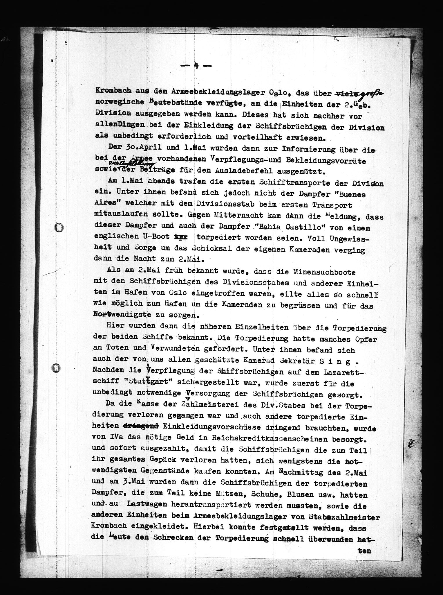 Documents Section, AV/RA-RAFA-2200/V/L0086: Amerikansk mikrofilm "Captured German Documents".
Box No. 725.  FKA jnr. 601/1954., 1940, p. 28