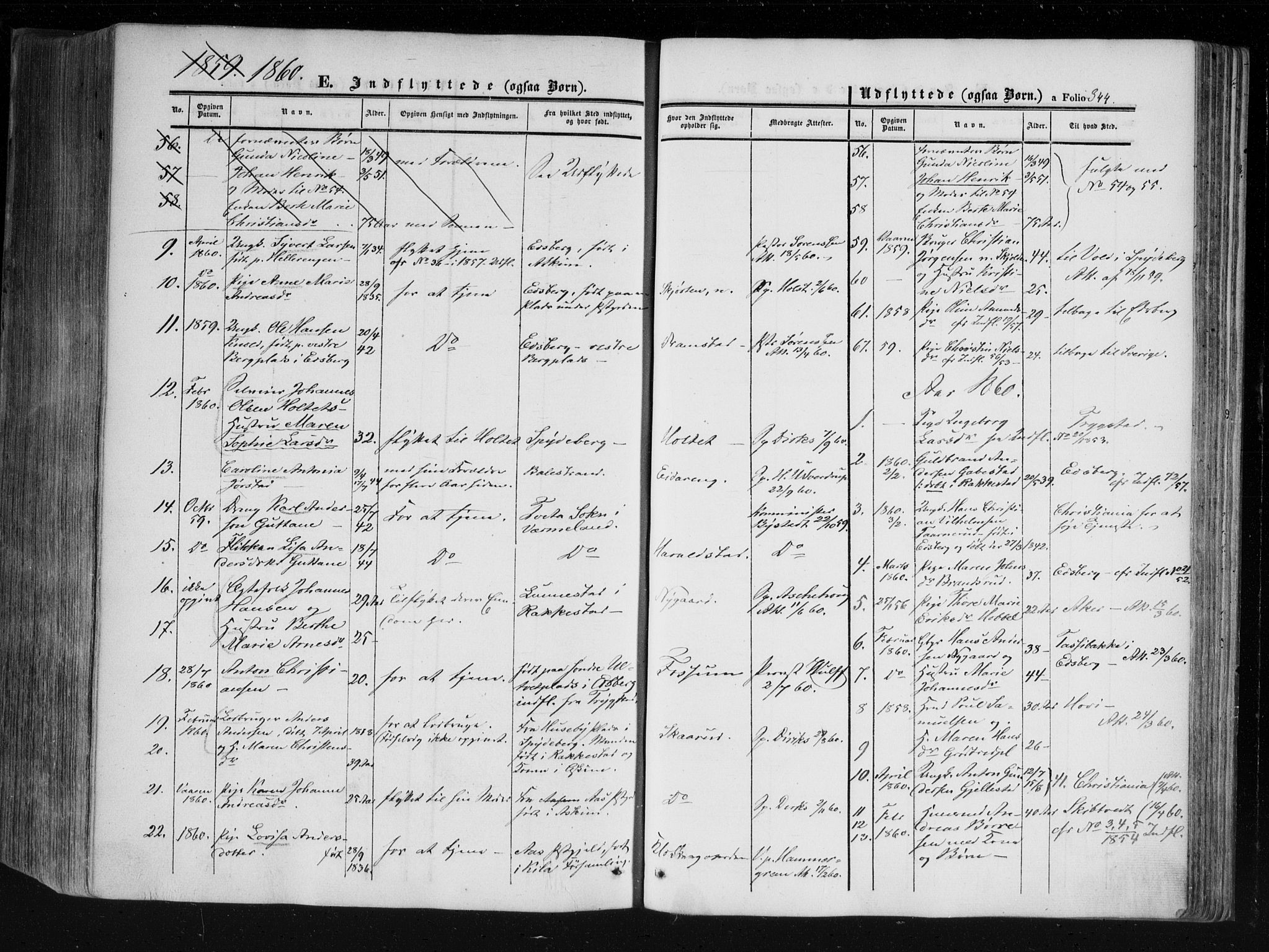 Askim prestekontor Kirkebøker, SAO/A-10900/F/Fa/L0005: Parish register (official) no. 5, 1847-1879, p. 344