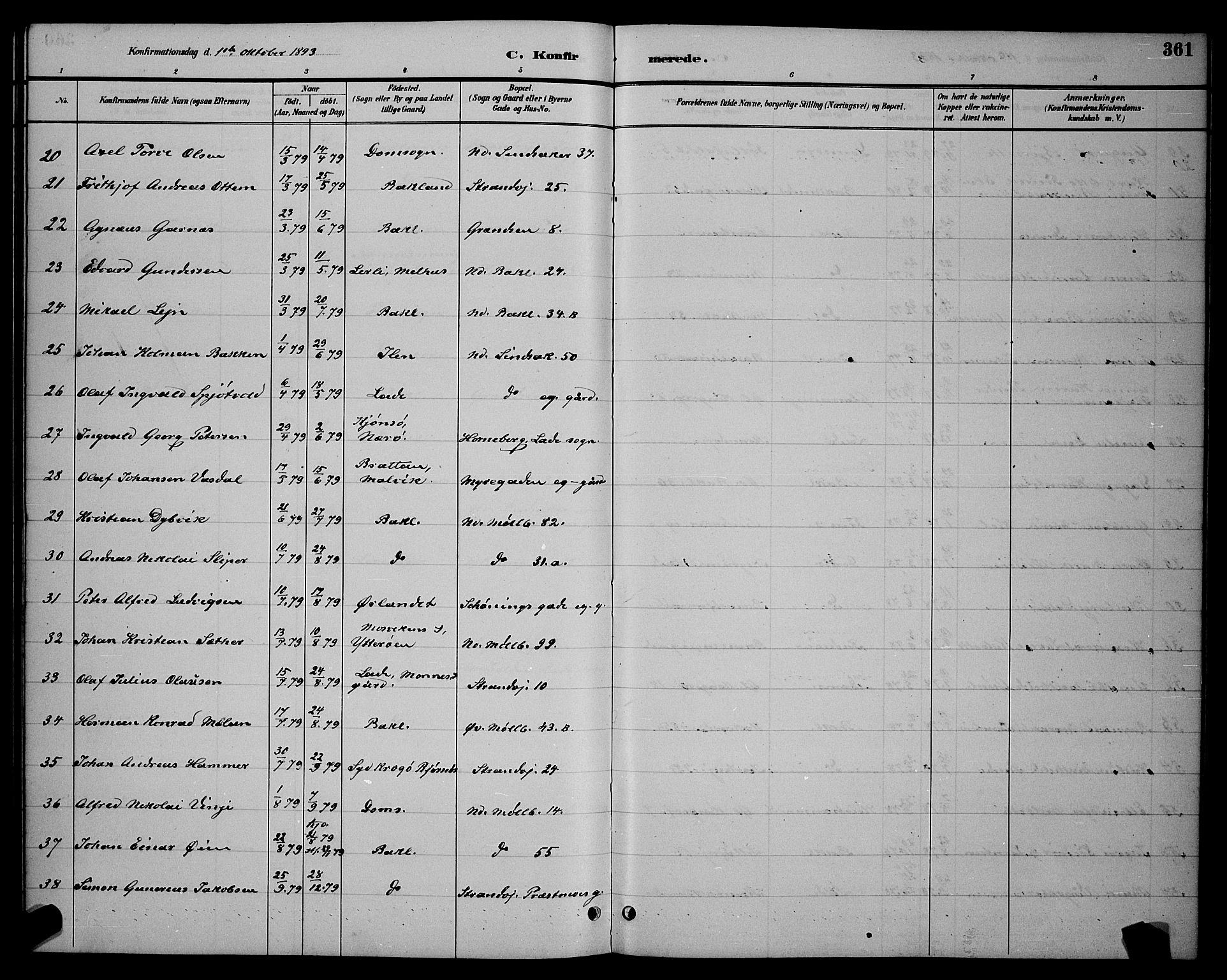 Ministerialprotokoller, klokkerbøker og fødselsregistre - Sør-Trøndelag, AV/SAT-A-1456/604/L0222: Parish register (copy) no. 604C05, 1886-1895, p. 361