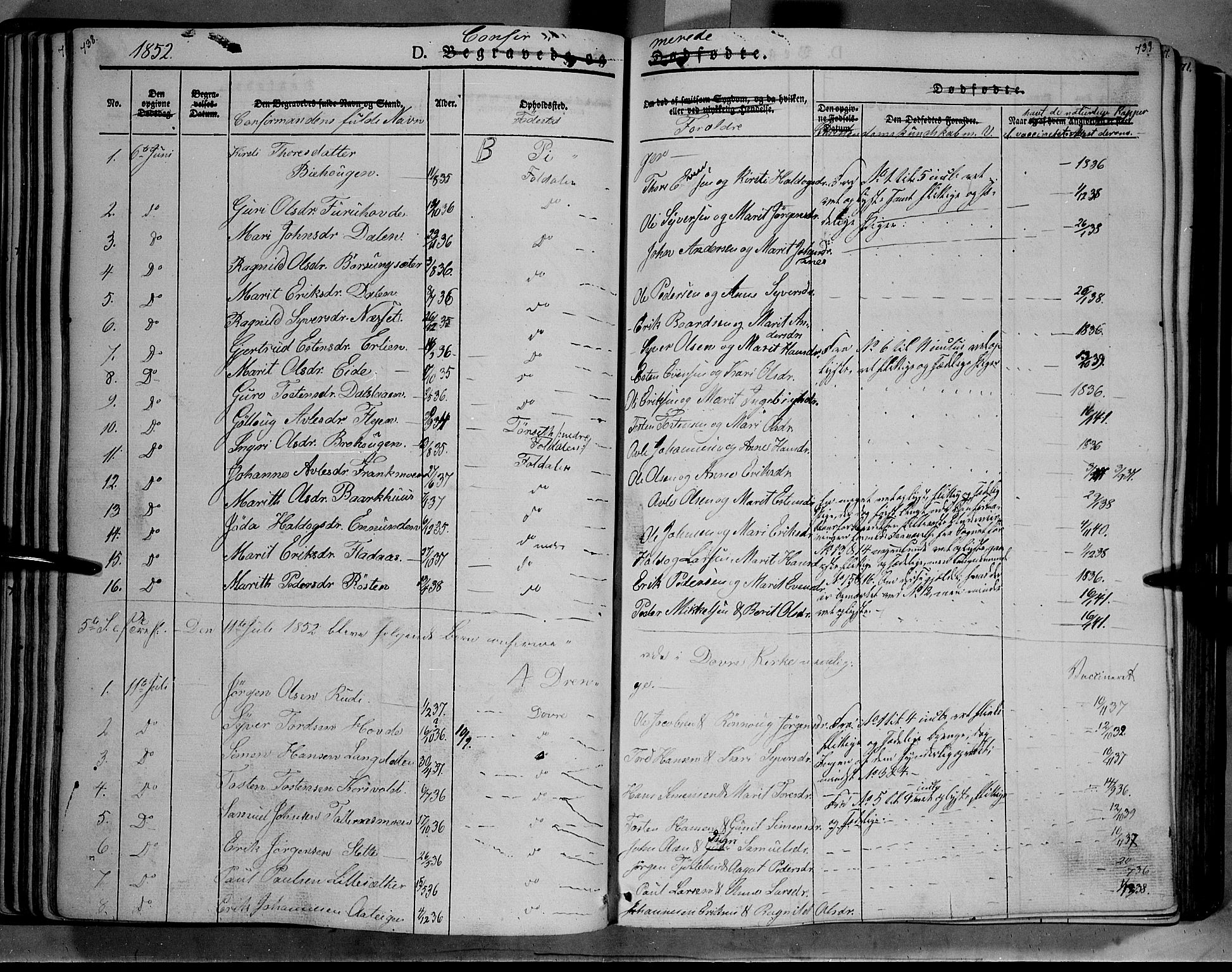 Lesja prestekontor, SAH/PREST-068/H/Ha/Haa/L0006: Parish register (official) no. 6B, 1843-1854, p. 738-739
