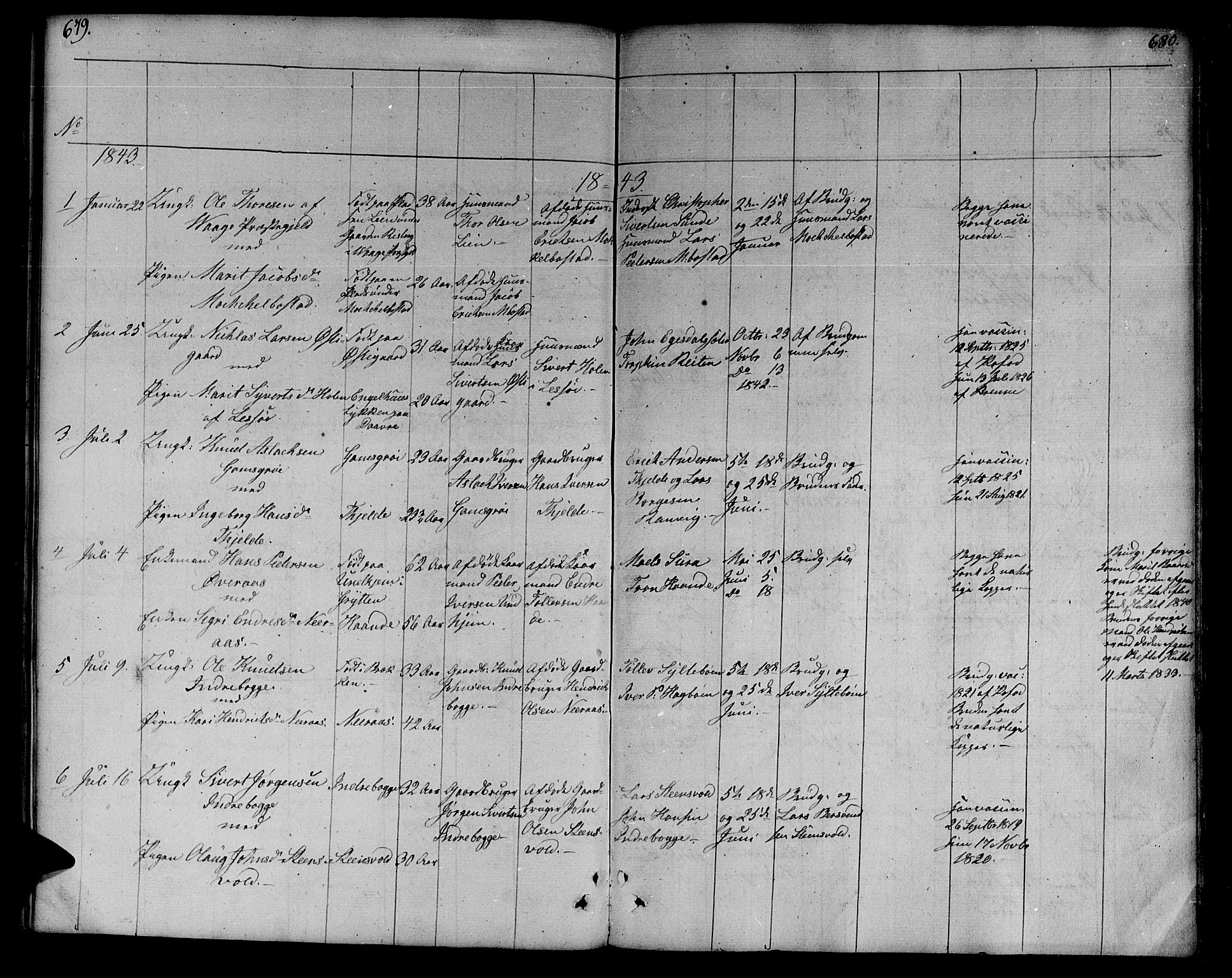 Ministerialprotokoller, klokkerbøker og fødselsregistre - Møre og Romsdal, SAT/A-1454/551/L0624: Parish register (official) no. 551A04, 1831-1845, p. 679-680