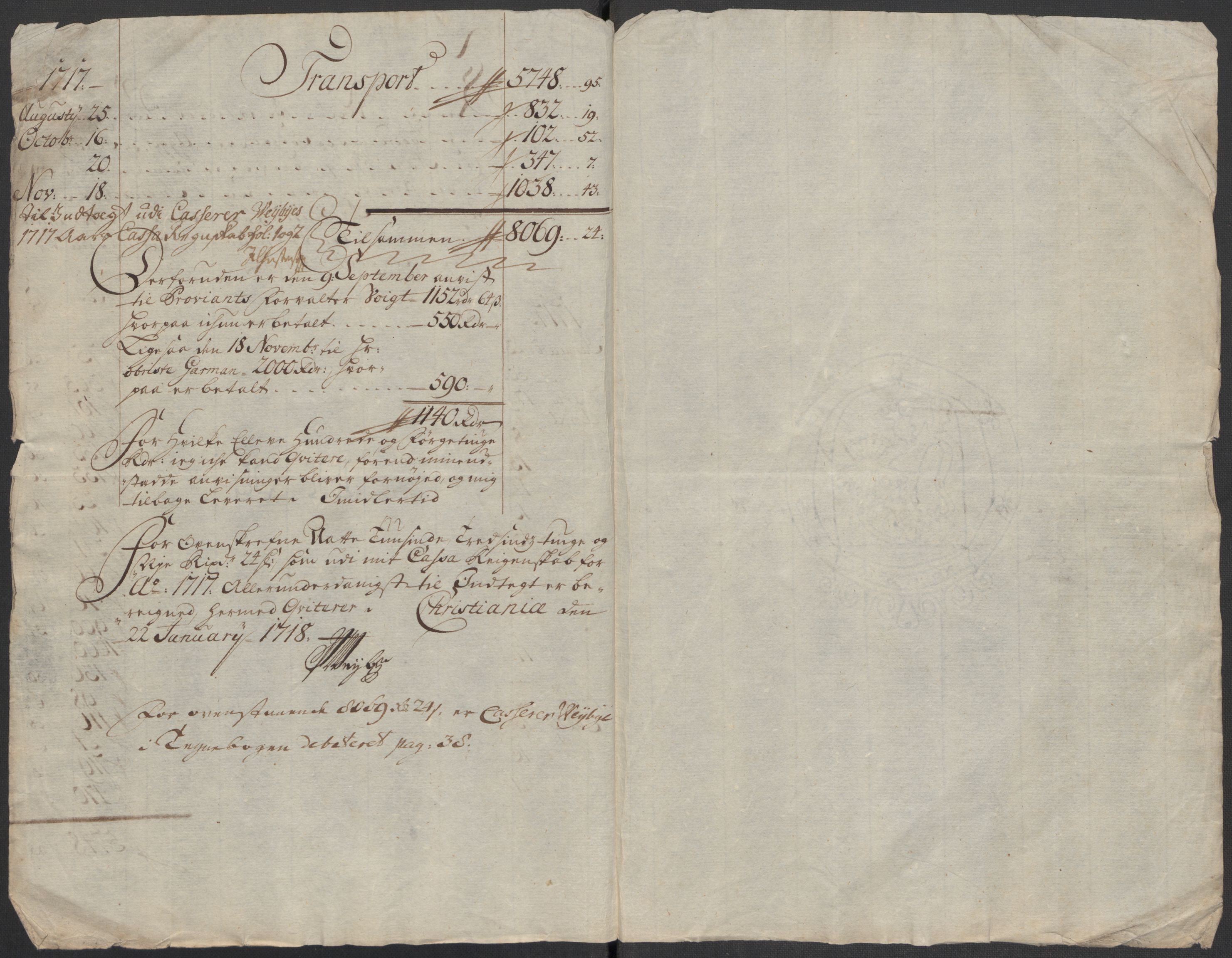 Rentekammeret inntil 1814, Reviderte regnskaper, Fogderegnskap, AV/RA-EA-4092/R10/L0455: Fogderegnskap Aker og Follo, 1717, p. 378