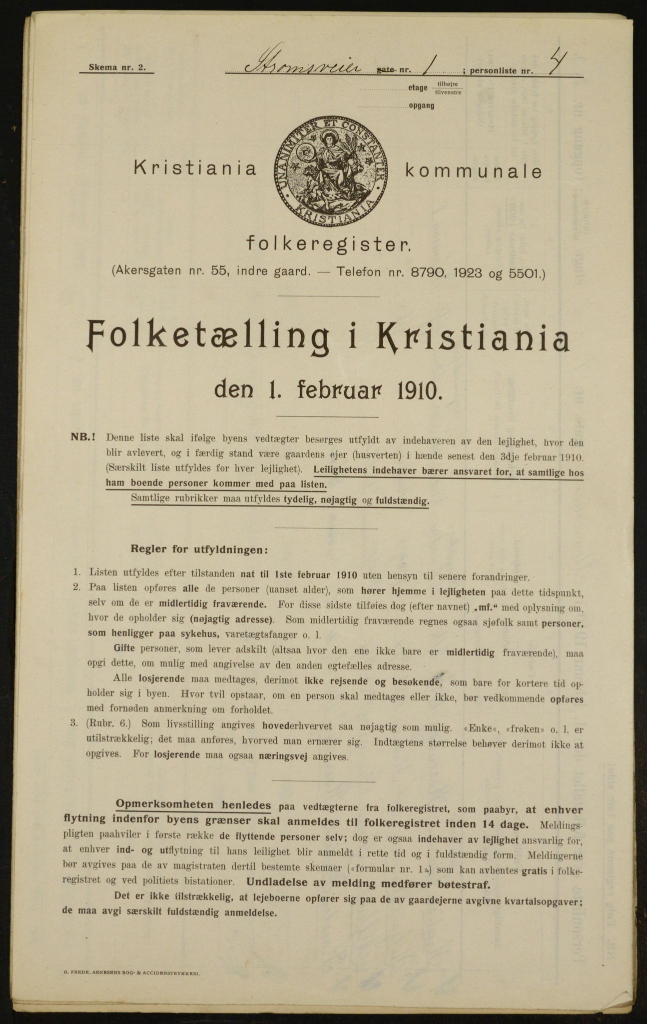 OBA, Municipal Census 1910 for Kristiania, 1910, p. 98658