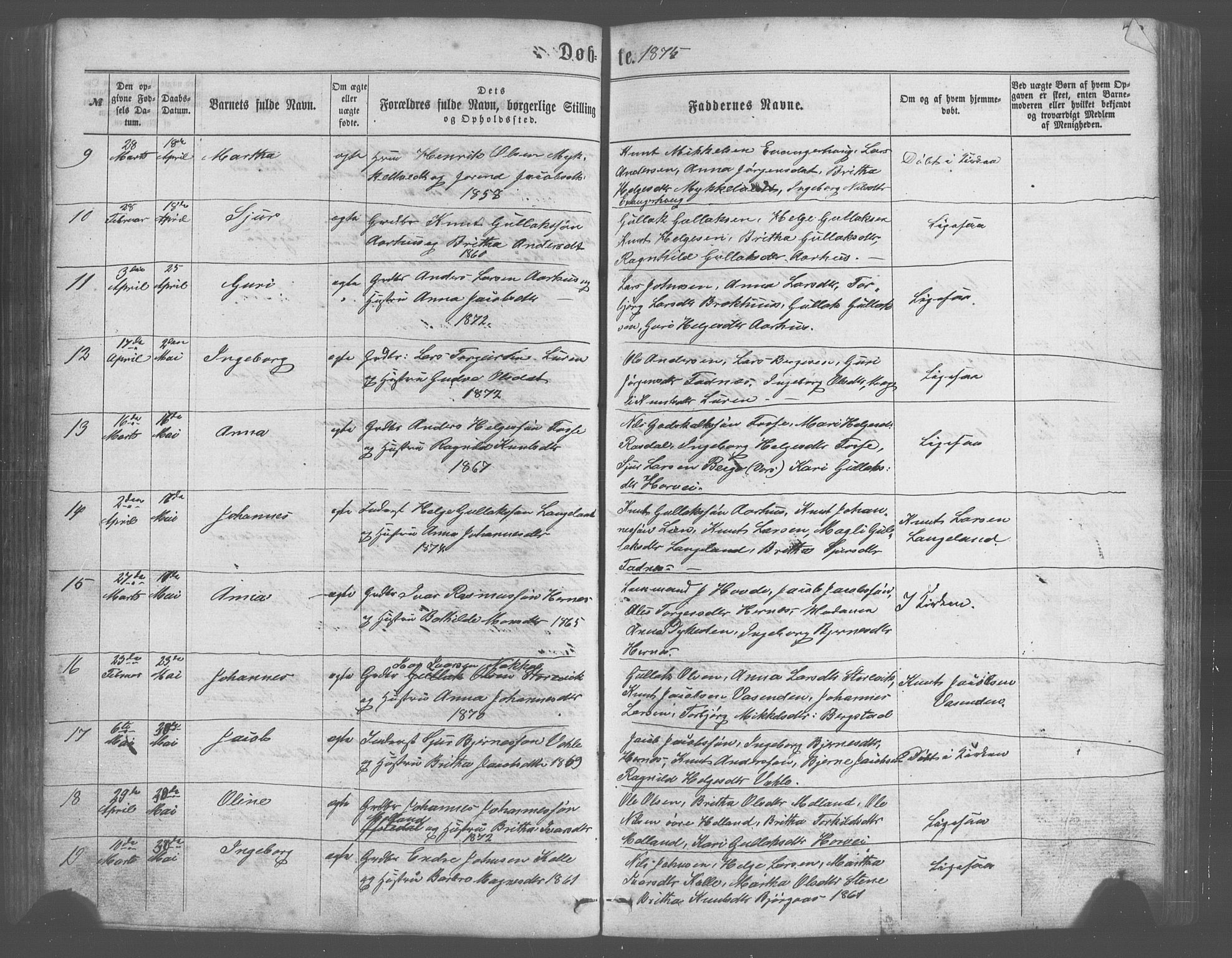 Evanger sokneprestembete, SAB/A-99924: Parish register (copy) no. A 2, 1863-1879, p. 72