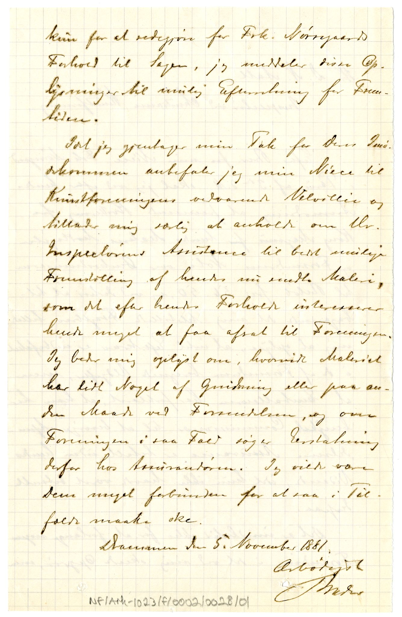 Diderik Maria Aalls brevsamling, NF/Ark-1023/F/L0002: D.M. Aalls brevsamling. B - C, 1799-1889, p. 155