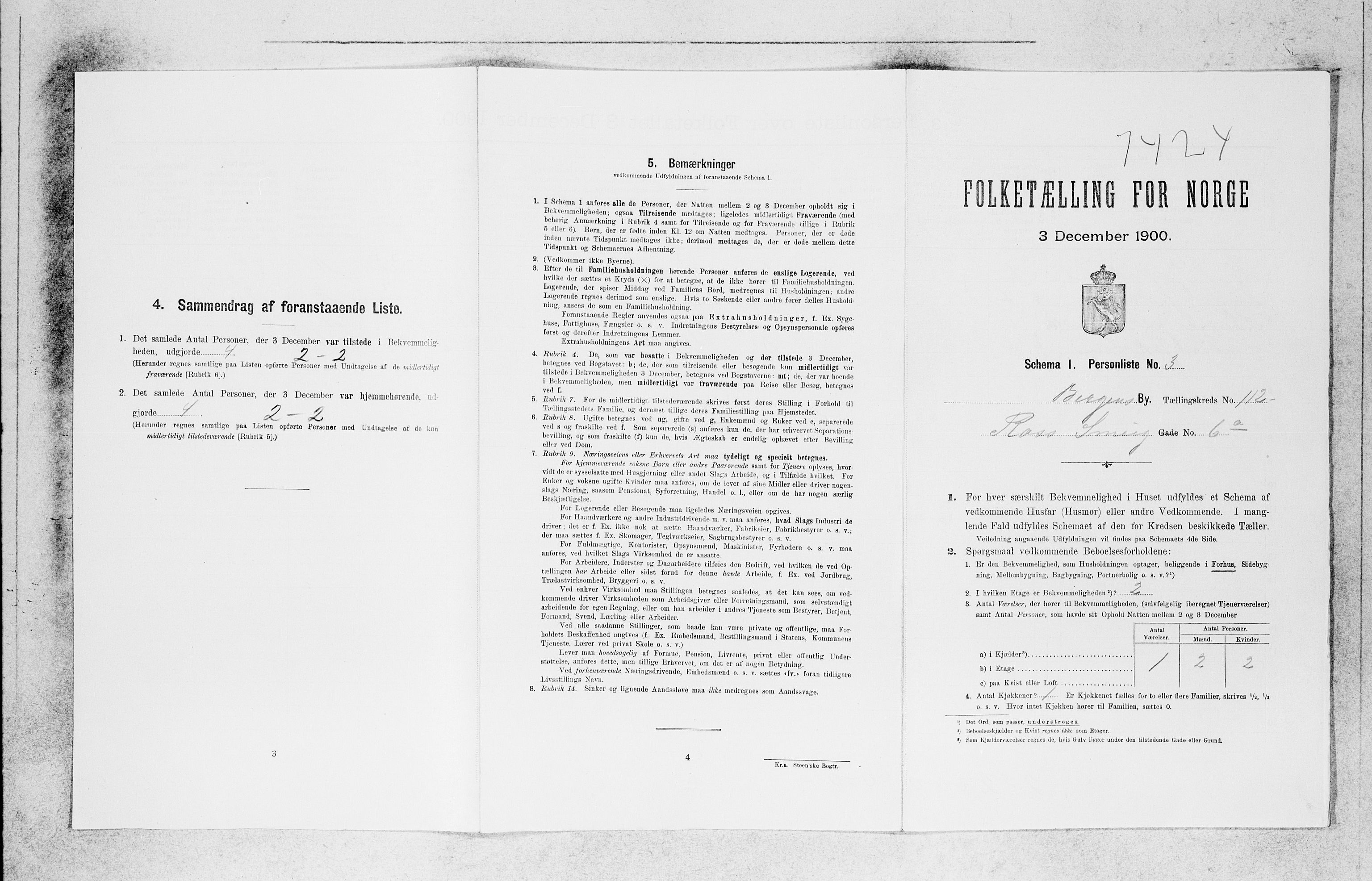 SAB, 1900 census for Bergen, 1900, p. 23256