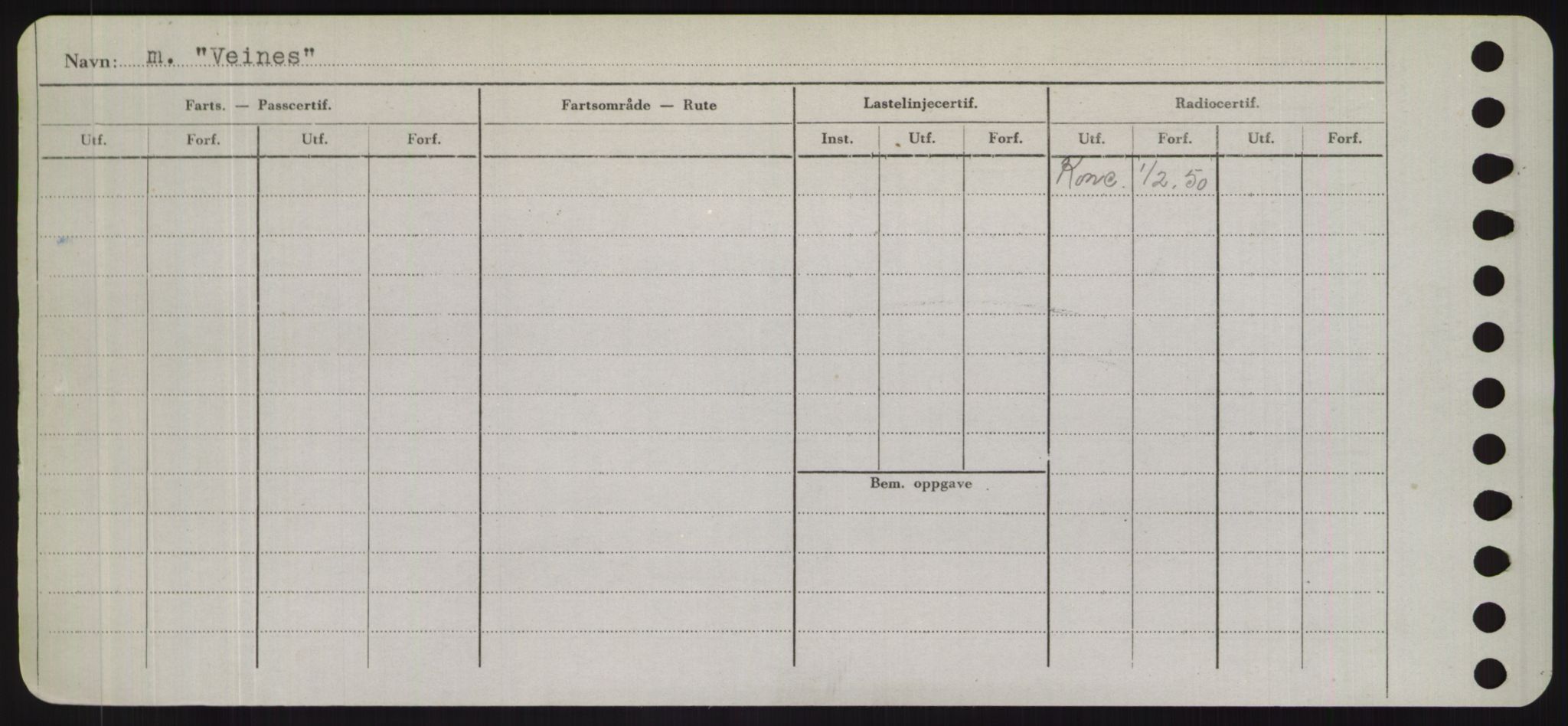 Sjøfartsdirektoratet med forløpere, Skipsmålingen, RA/S-1627/H/Hd/L0040: Fartøy, U-Ve, p. 574