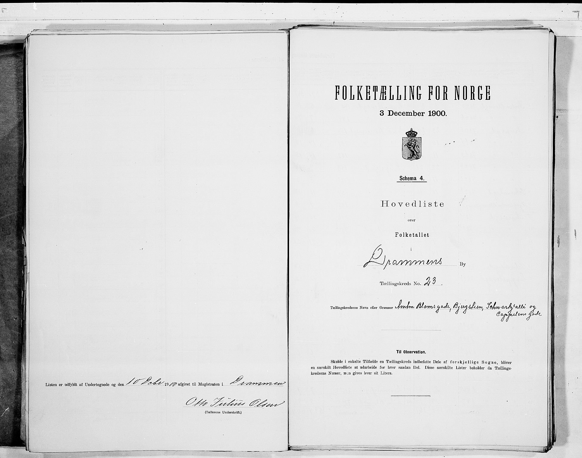 RA, 1900 census for Drammen, 1900, p. 51