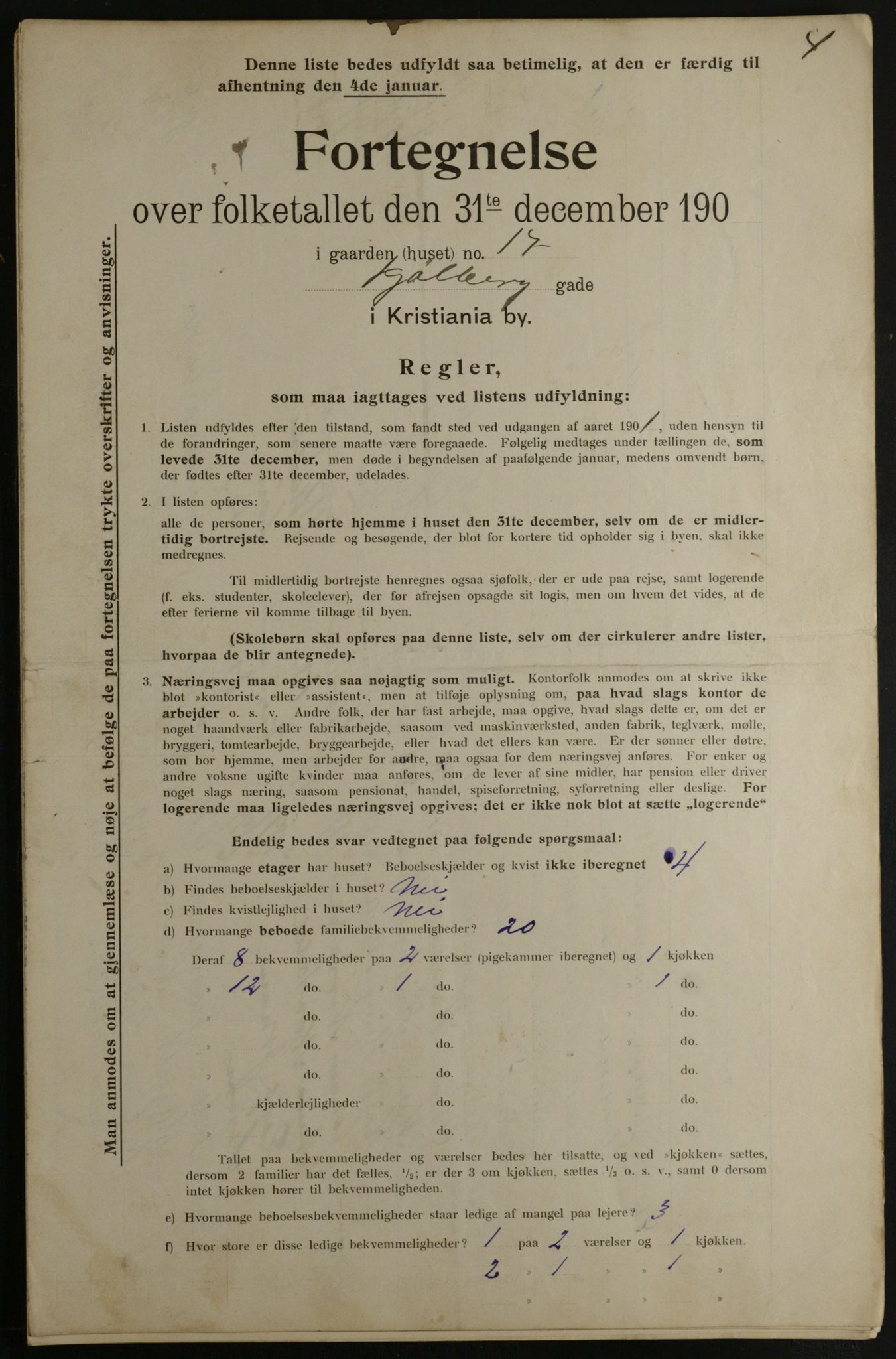 OBA, Municipal Census 1901 for Kristiania, 1901, p. 8022