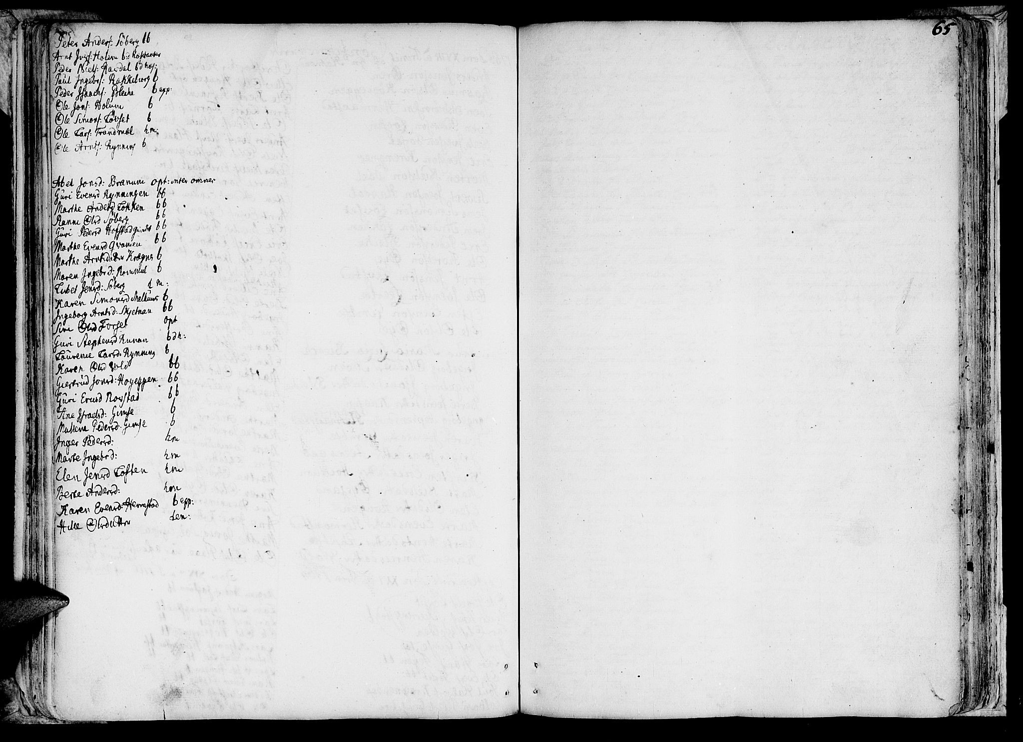 Ministerialprotokoller, klokkerbøker og fødselsregistre - Sør-Trøndelag, SAT/A-1456/691/L1057: Parish register (official) no. 691A01 /1, 1740-1767, p. 65