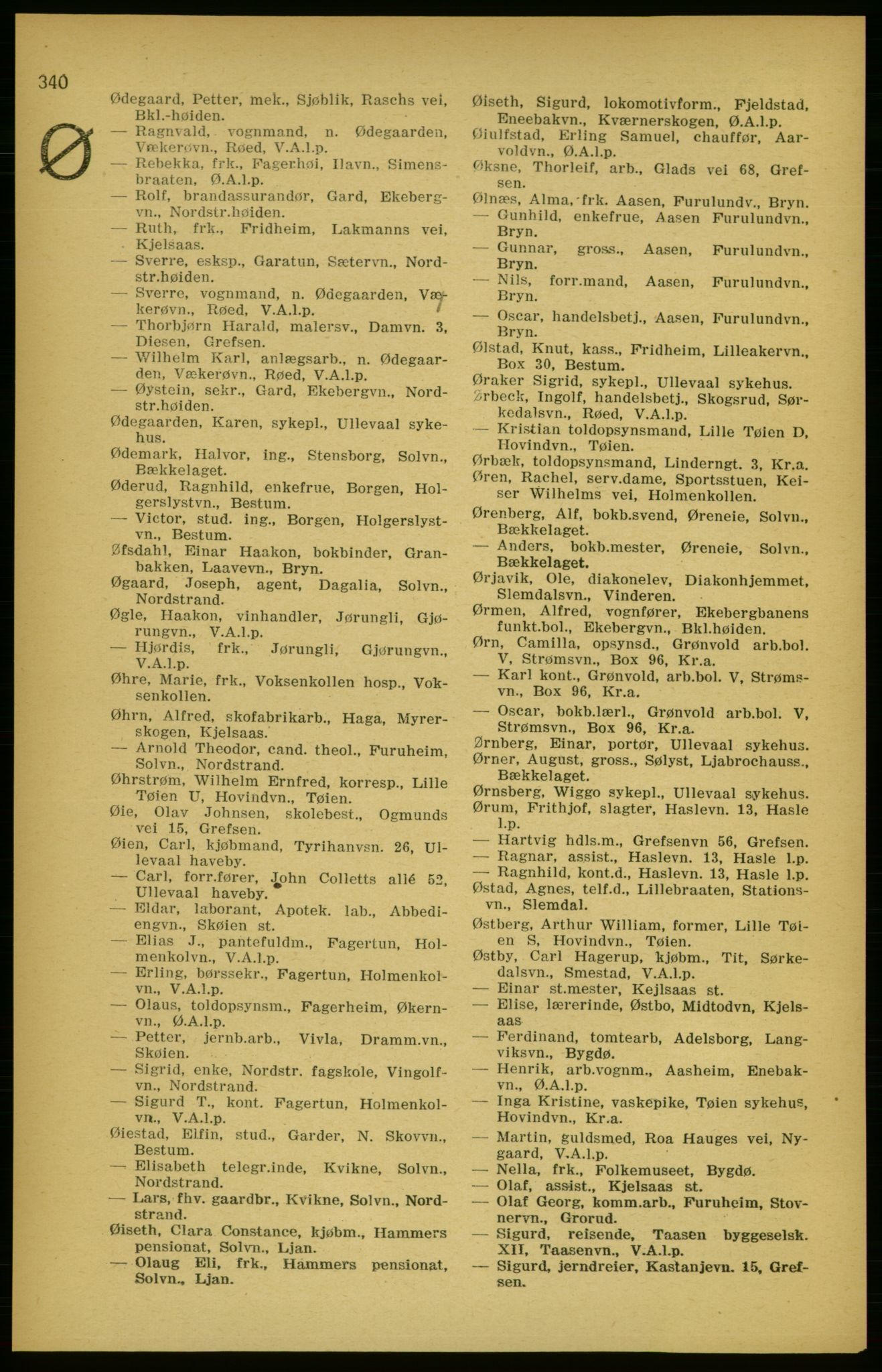 Aker adressebok/adressekalender, PUBL/001/A/003: Akers adressekalender, 1924-1925, p. 340
