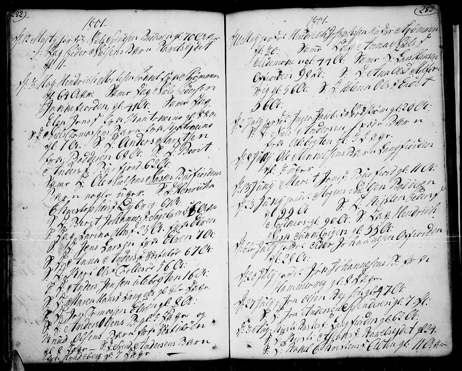 Skjervøy sokneprestkontor, SATØ/S-1300/H/Ha/Haa/L0002kirke: Parish register (official) no. 2, 1781-1817, p. 282-283