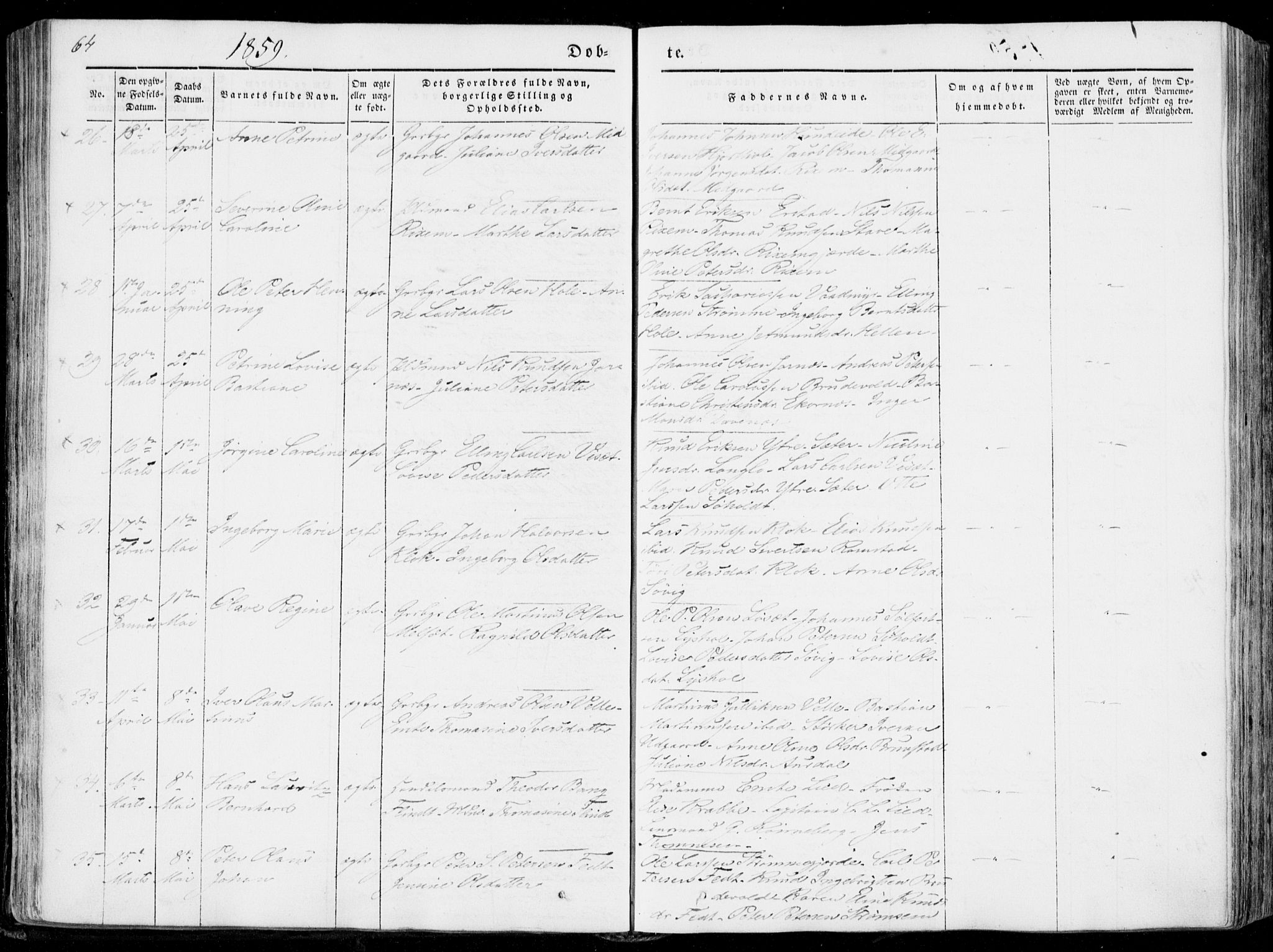 Ministerialprotokoller, klokkerbøker og fødselsregistre - Møre og Romsdal, AV/SAT-A-1454/522/L0313: Parish register (official) no. 522A08, 1852-1862, p. 64