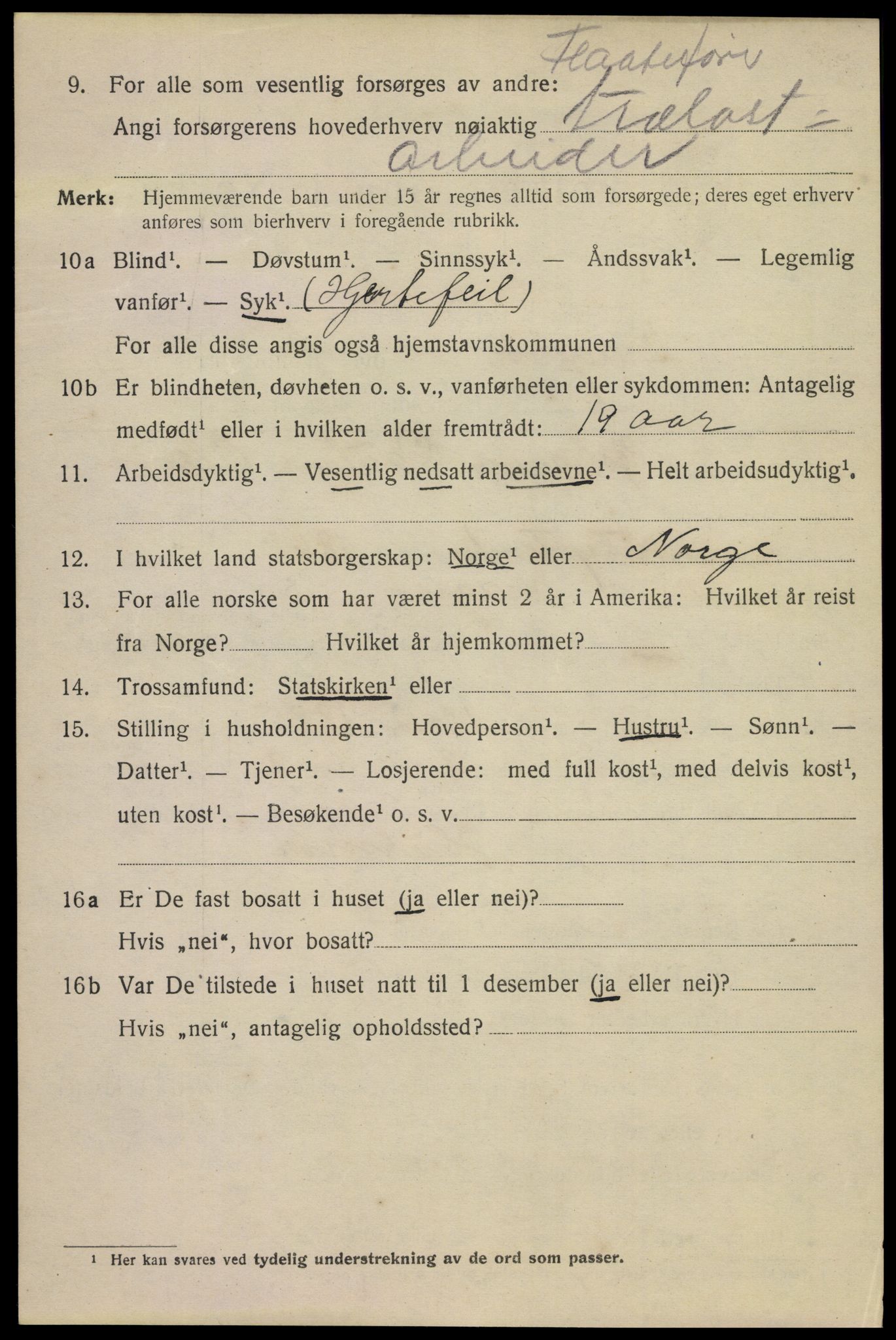 SAKO, 1920 census for Kragerø, 1920, p. 13008
