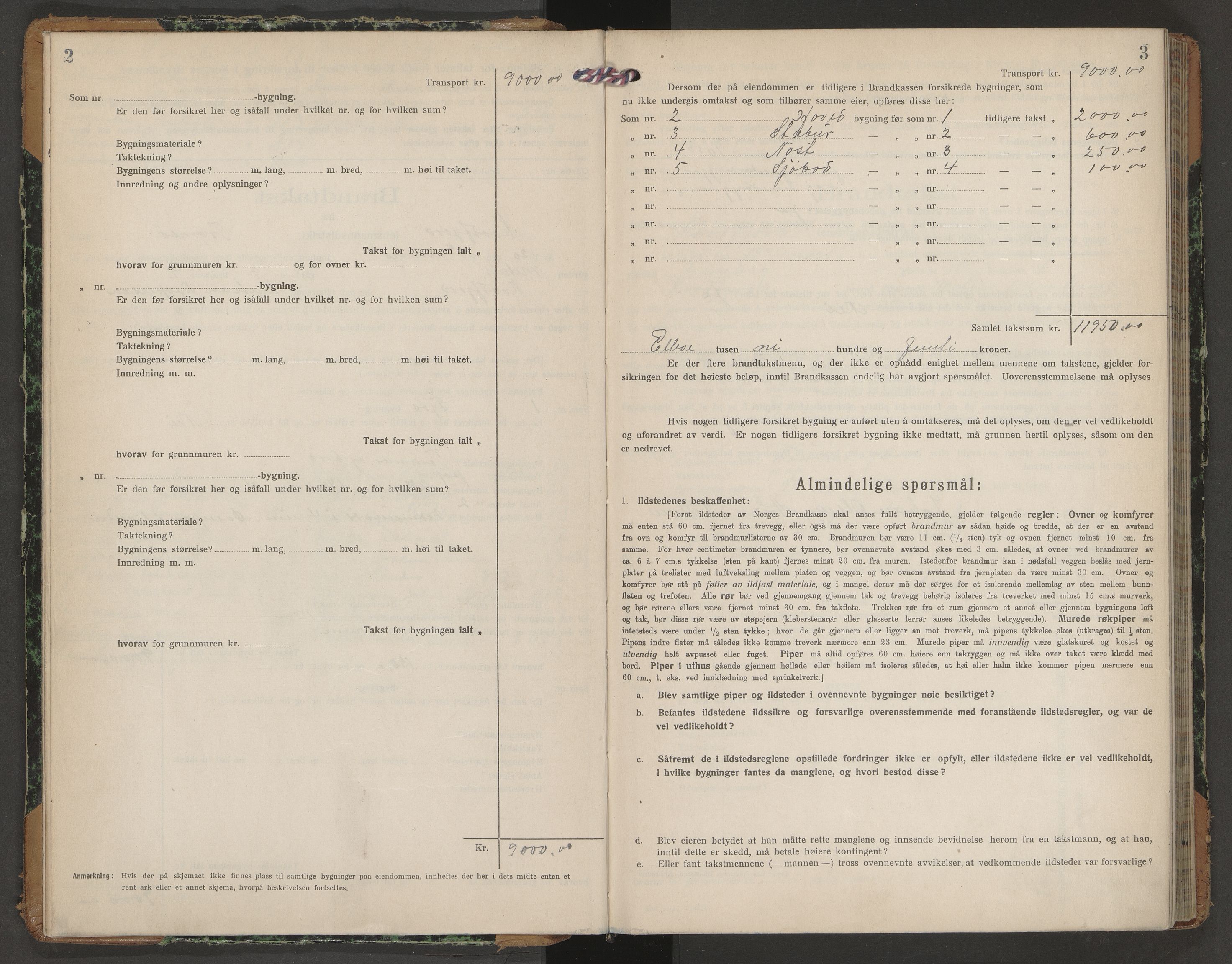 Kvæfjord lensmannskontor, AV/SATØ-SATO-112/F/Fp/Fpa/L0106: Branntakstprotokoll, 1920-1928