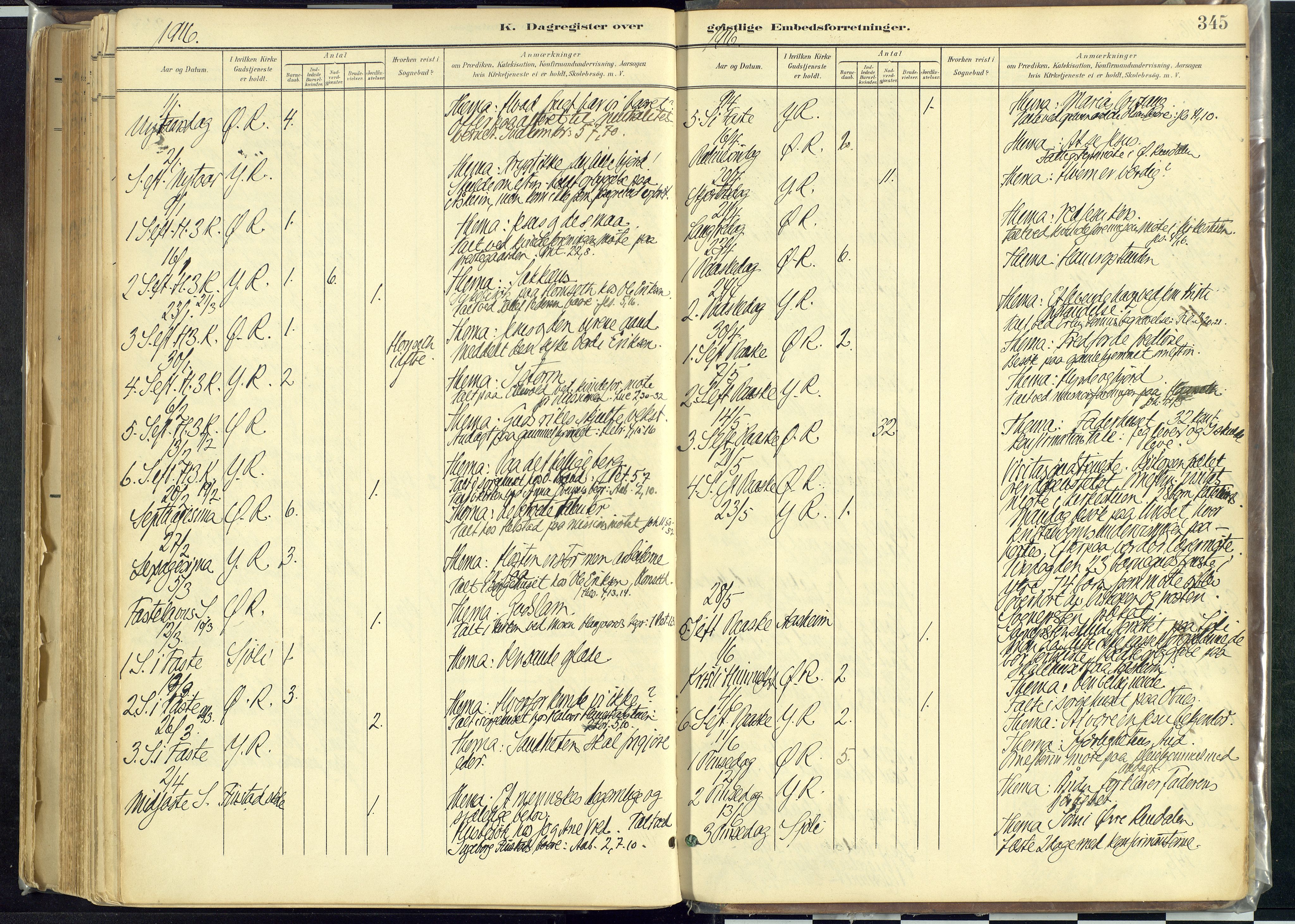Rendalen prestekontor, SAH/PREST-054/H/Ha/Haa/L0012: Parish register (official) no. 12, 1901-1928, p. 345