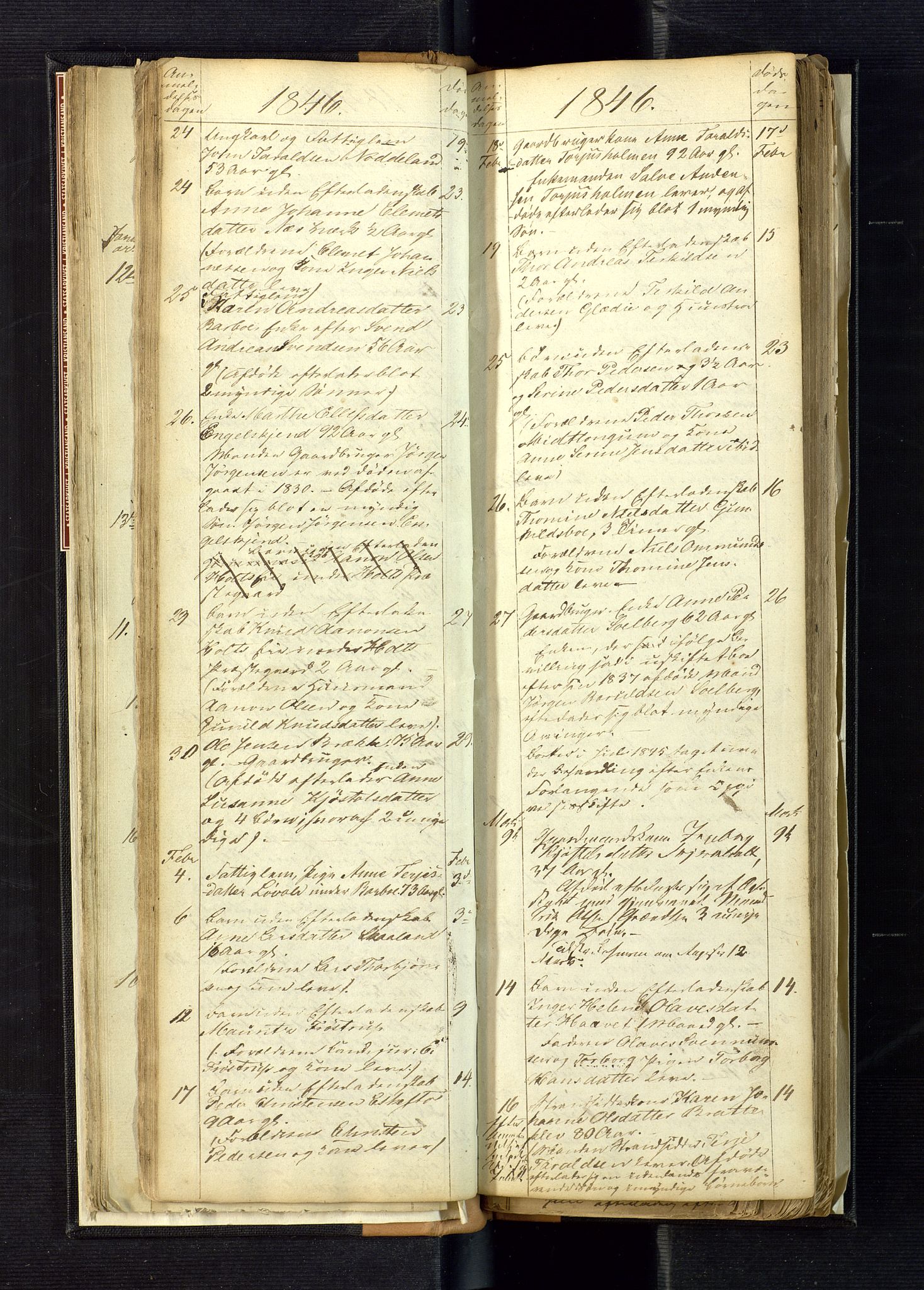 Nedenes sorenskriveri, AV/SAK-1221-0006/H/Ha/L0001: Dødsfallsfortegnelse nr 1, 1840-1863