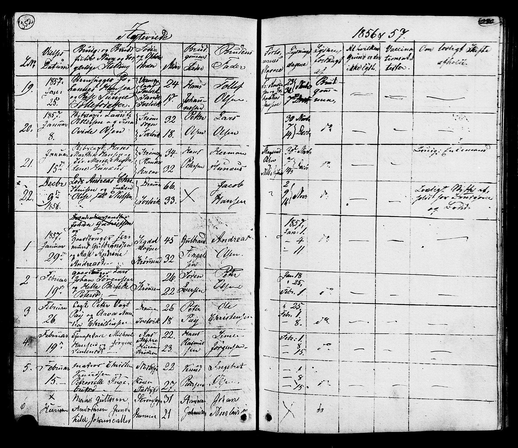 Hurum kirkebøker, SAKO/A-229/G/Ga/L0002: Parish register (copy) no. I 2, 1827-1857, p. 352