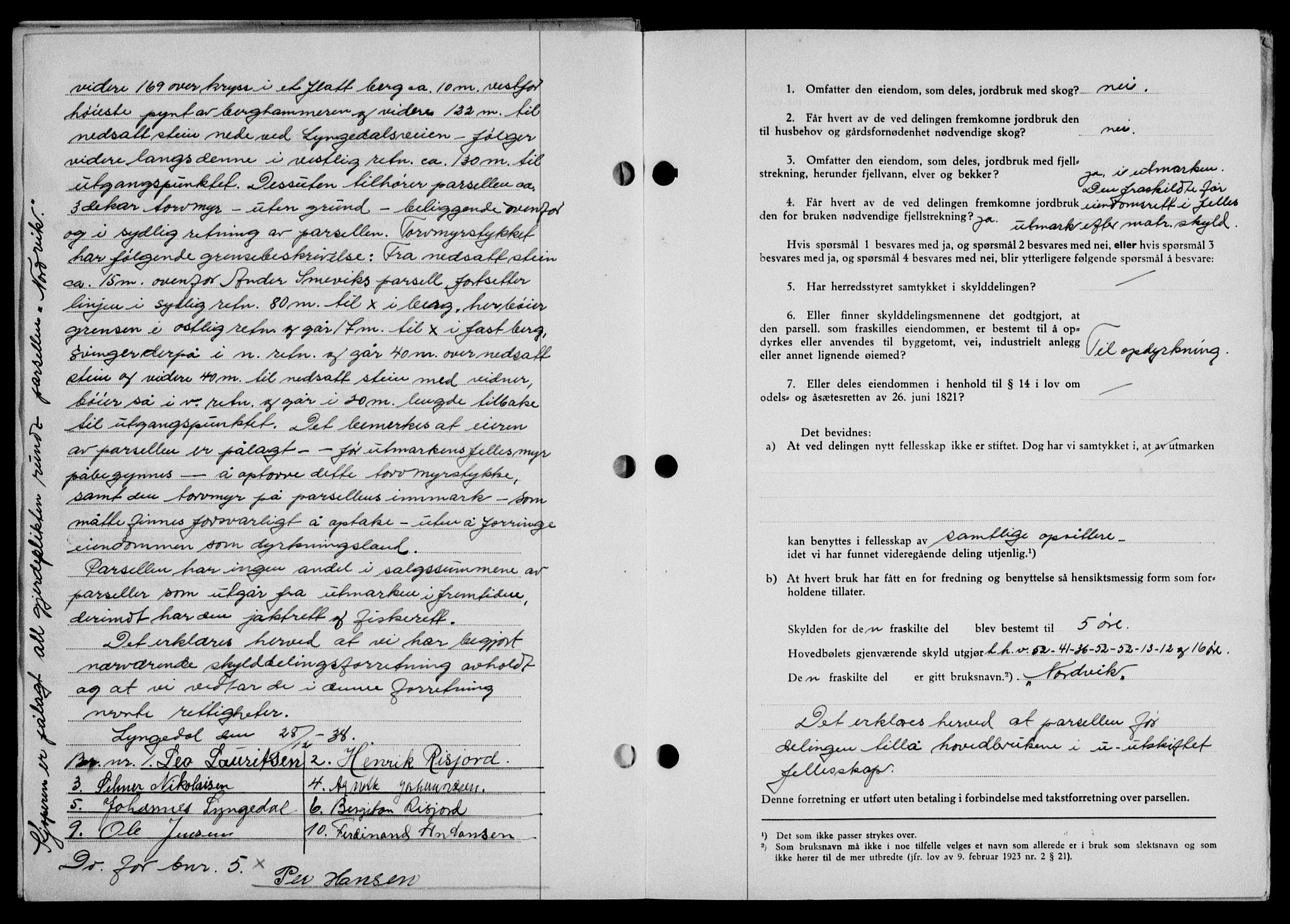 Lofoten sorenskriveri, SAT/A-0017/1/2/2C/L0011a: Mortgage book no. 11a, 1943-1943, Diary no: : 570/1943