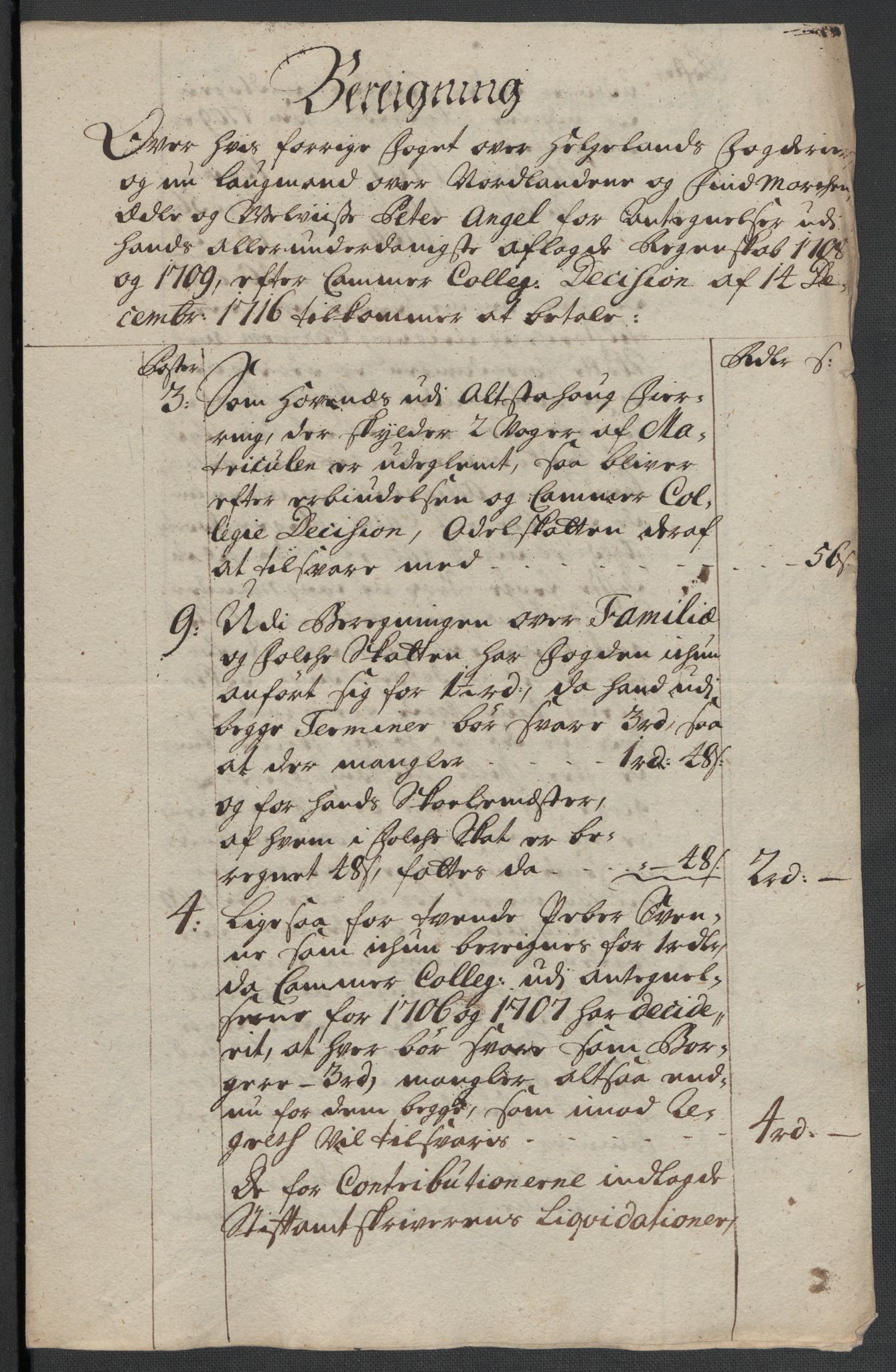 Rentekammeret inntil 1814, Reviderte regnskaper, Fogderegnskap, AV/RA-EA-4092/R65/L4510: Fogderegnskap Helgeland, 1708-1709, p. 9