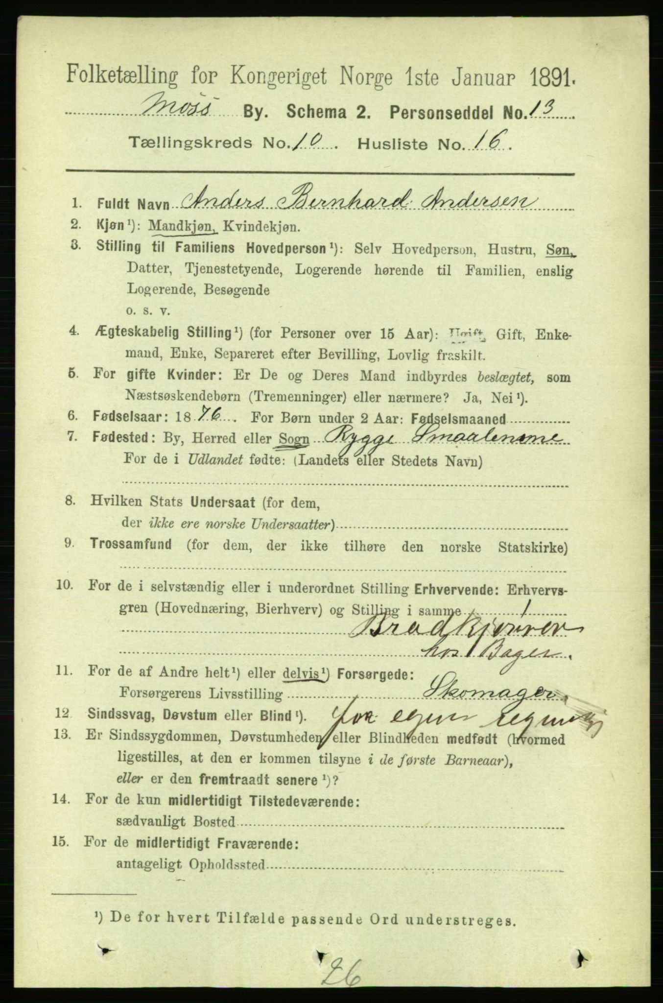 RA, 1891 census for 0104 Moss, 1891, p. 5790