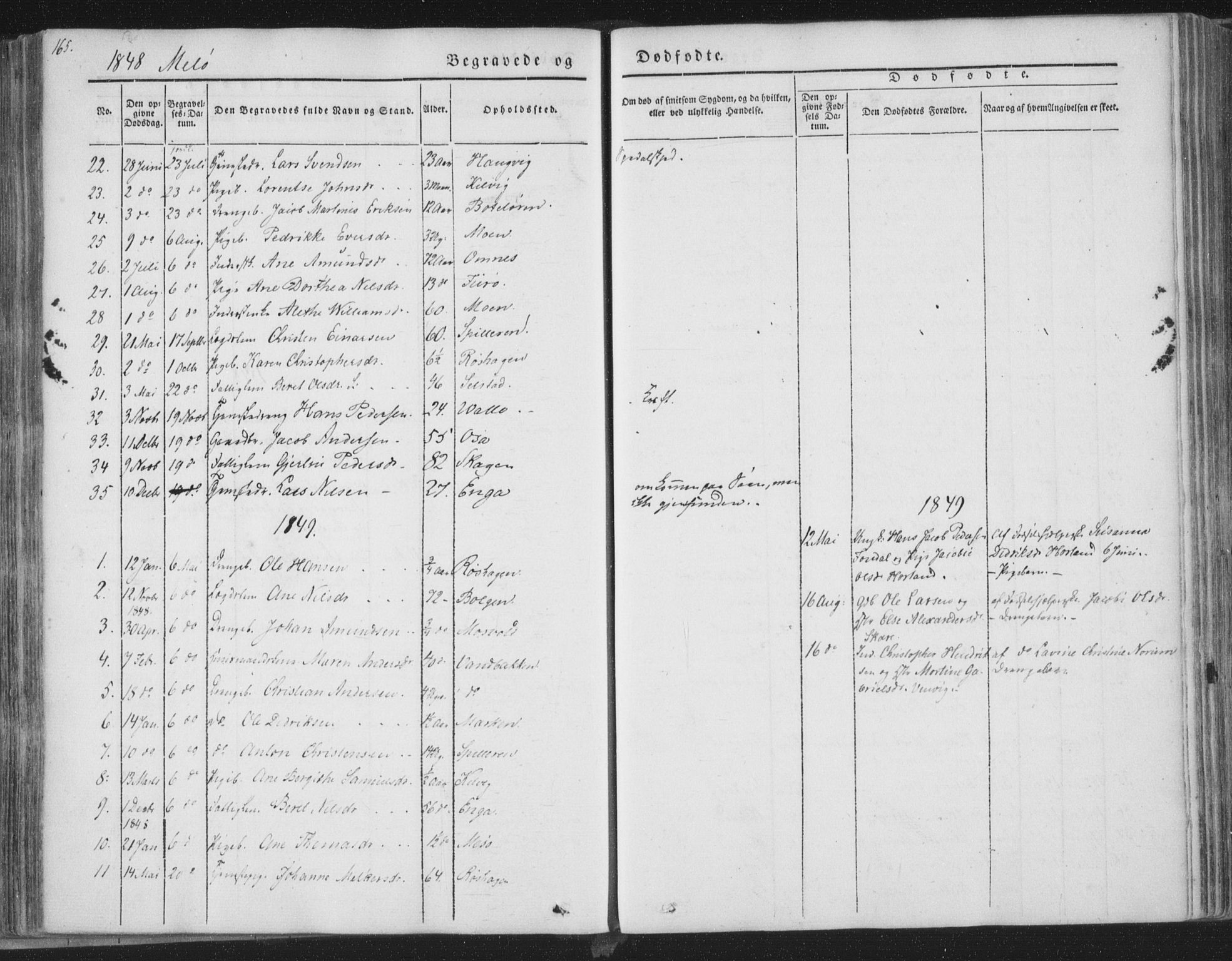 Ministerialprotokoller, klokkerbøker og fødselsregistre - Nordland, SAT/A-1459/841/L0604: Parish register (official) no. 841A09 /2, 1845-1862, p. 165